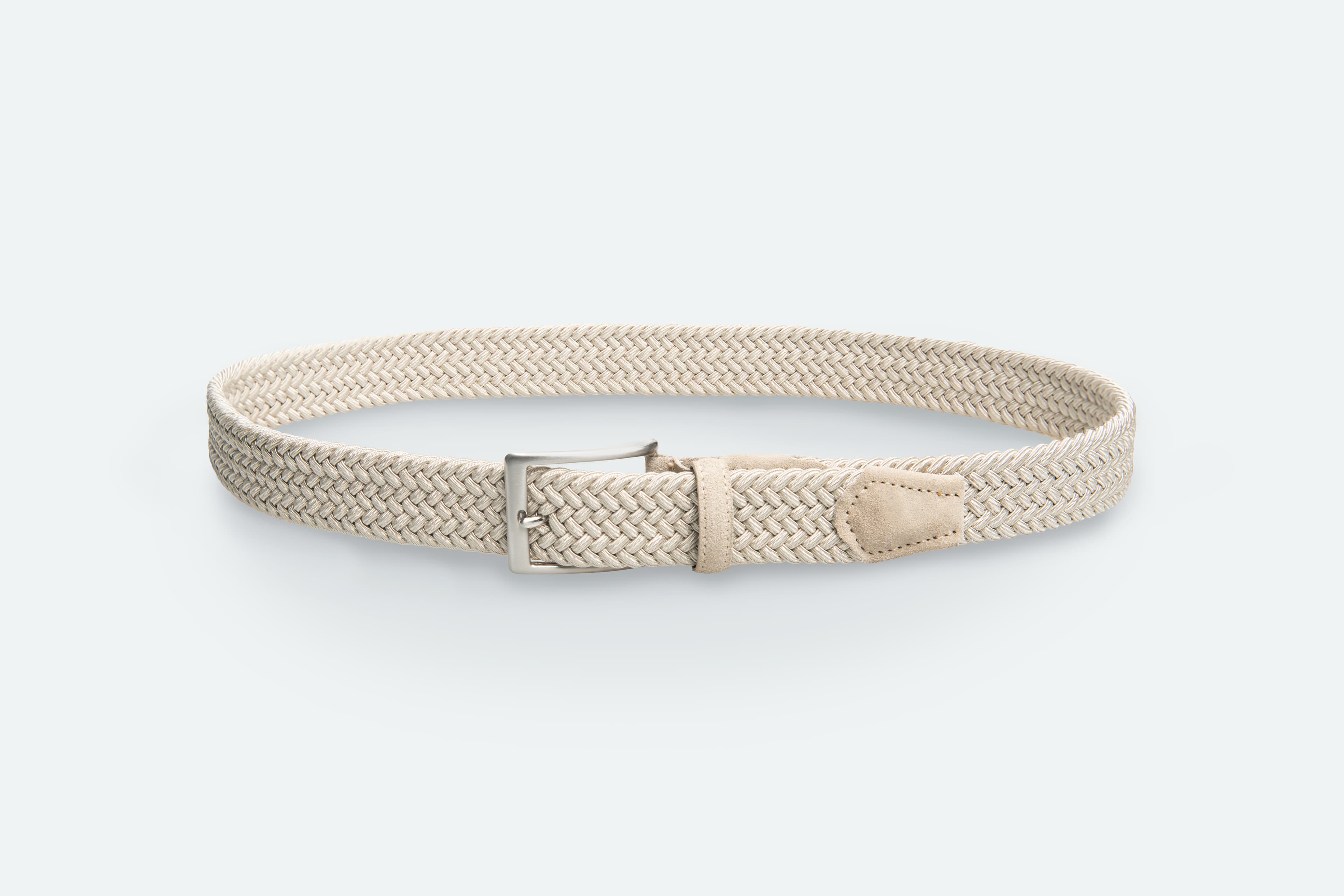Officine Napoli Beige Braided Fabric Belt