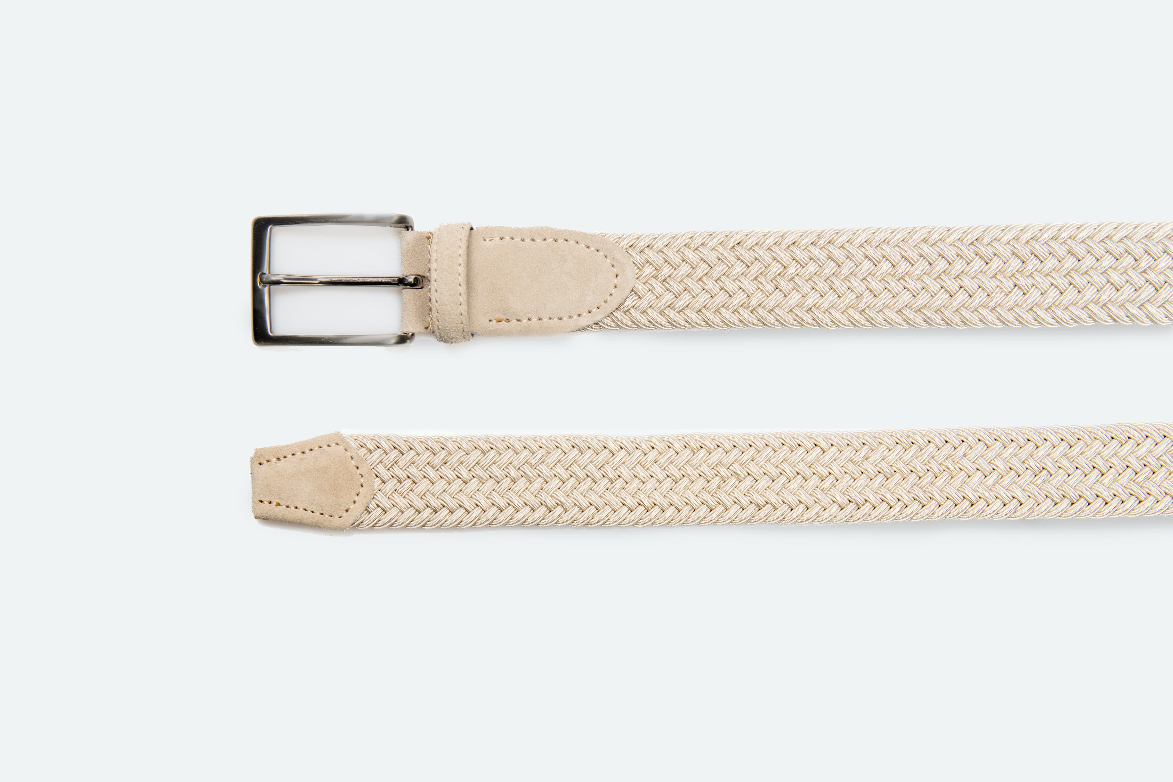 Officine Napoli Beige Braided Fabric Belt