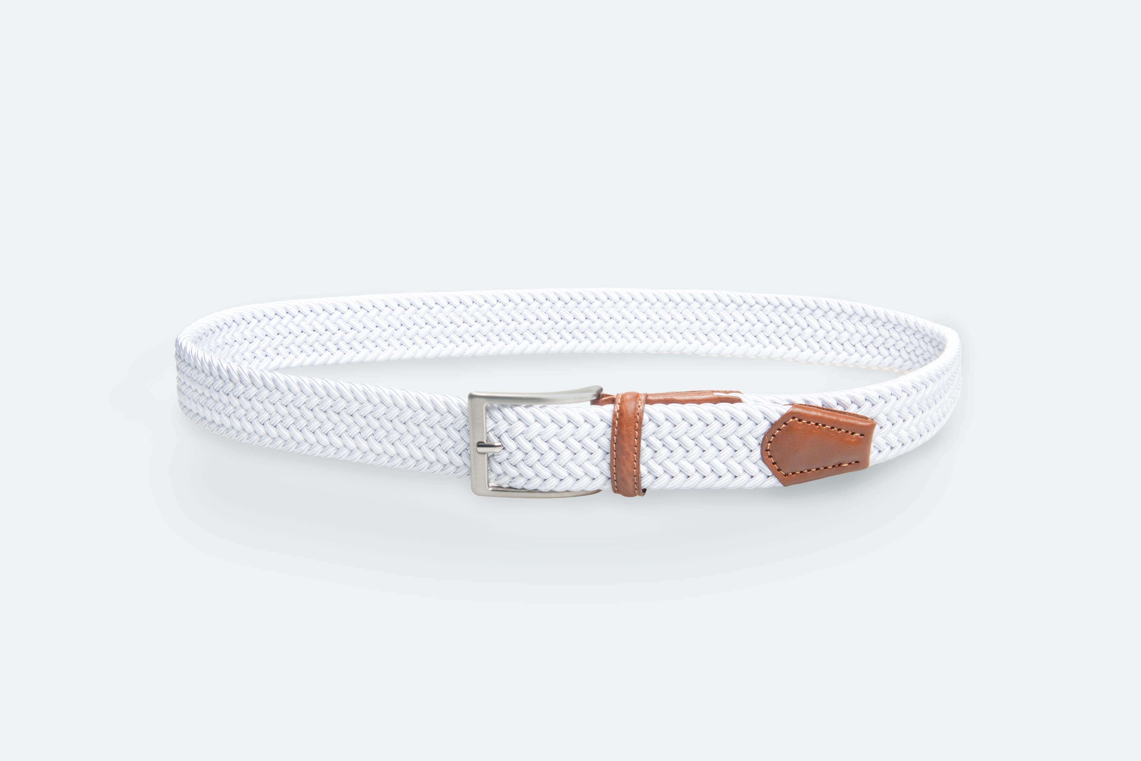 Officine Napoli White Braided Fabric Belt