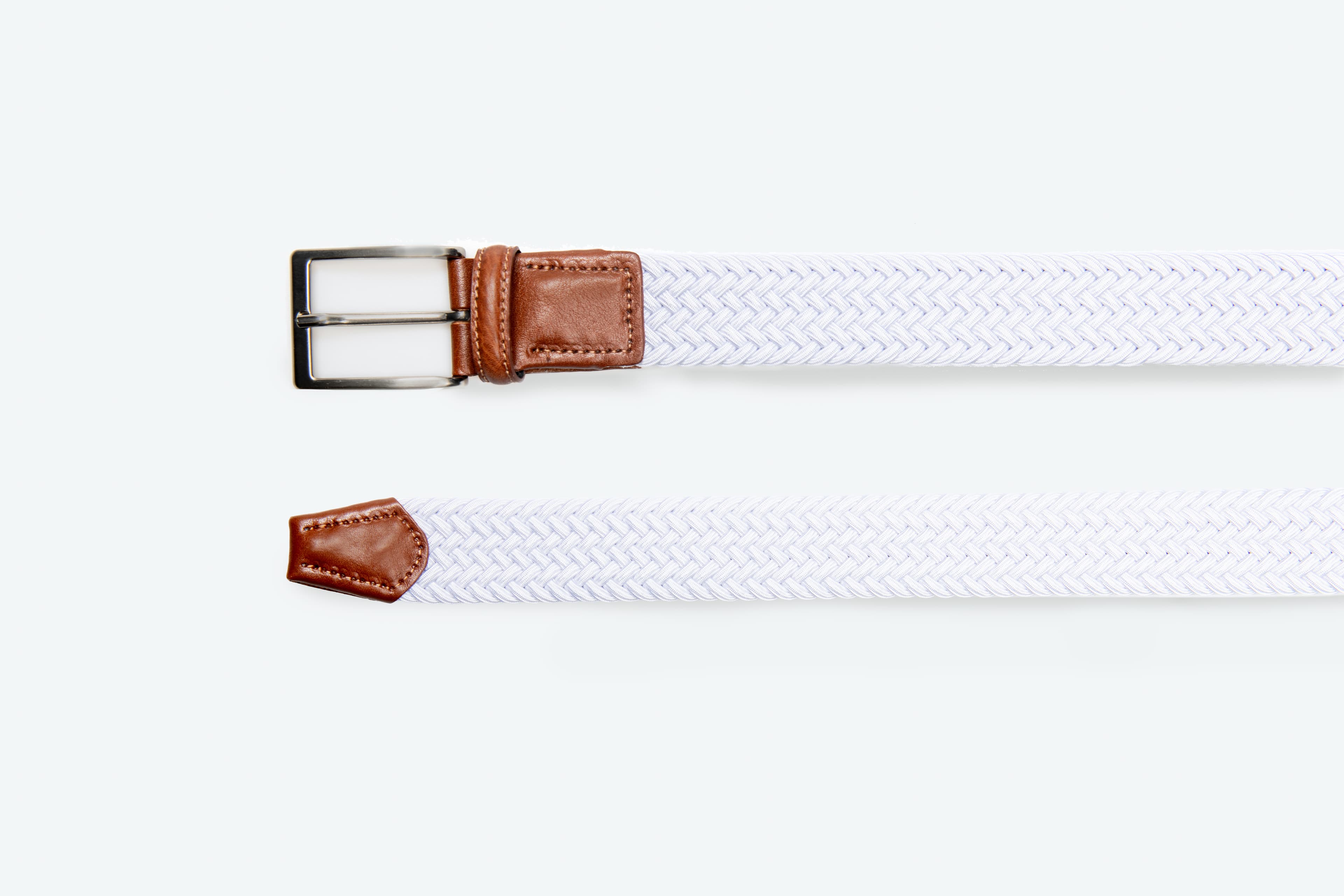 Officine Napoli White Braided Fabric Belt