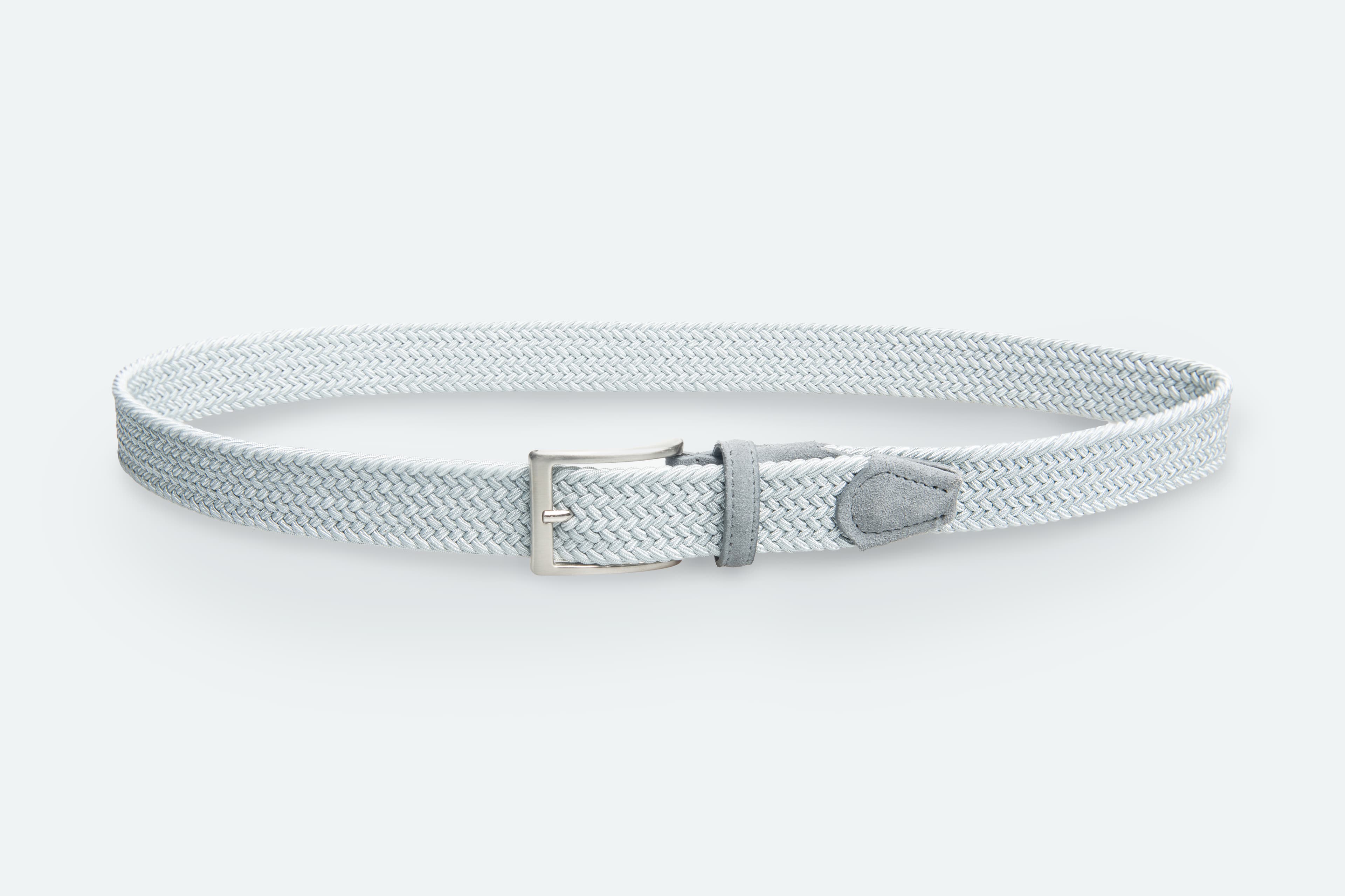 Officine Napoli Dark Grey Braided Fabric Belt