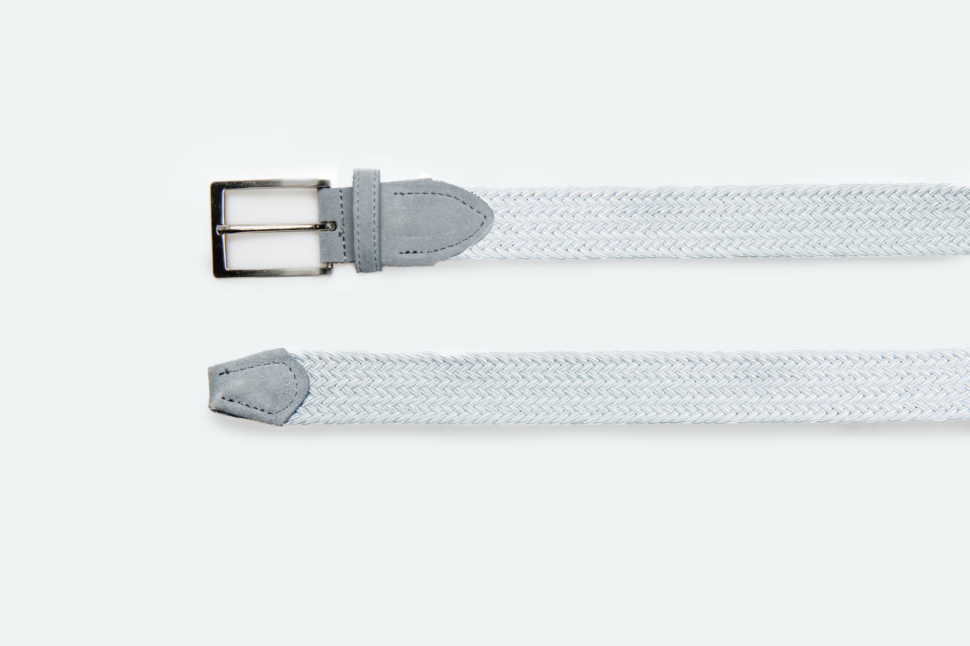 Officine Napoli Dark Grey Braided Fabric Belt
