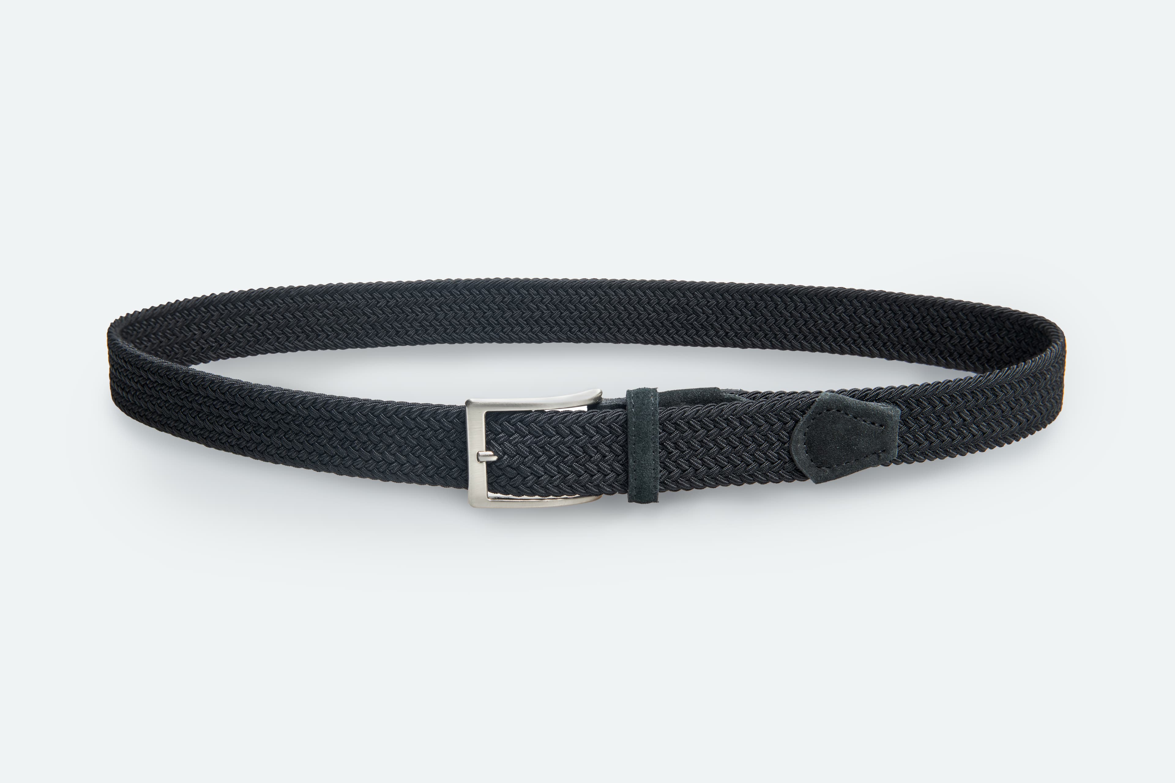 Officine Napoli Black Braided Fabric Belt