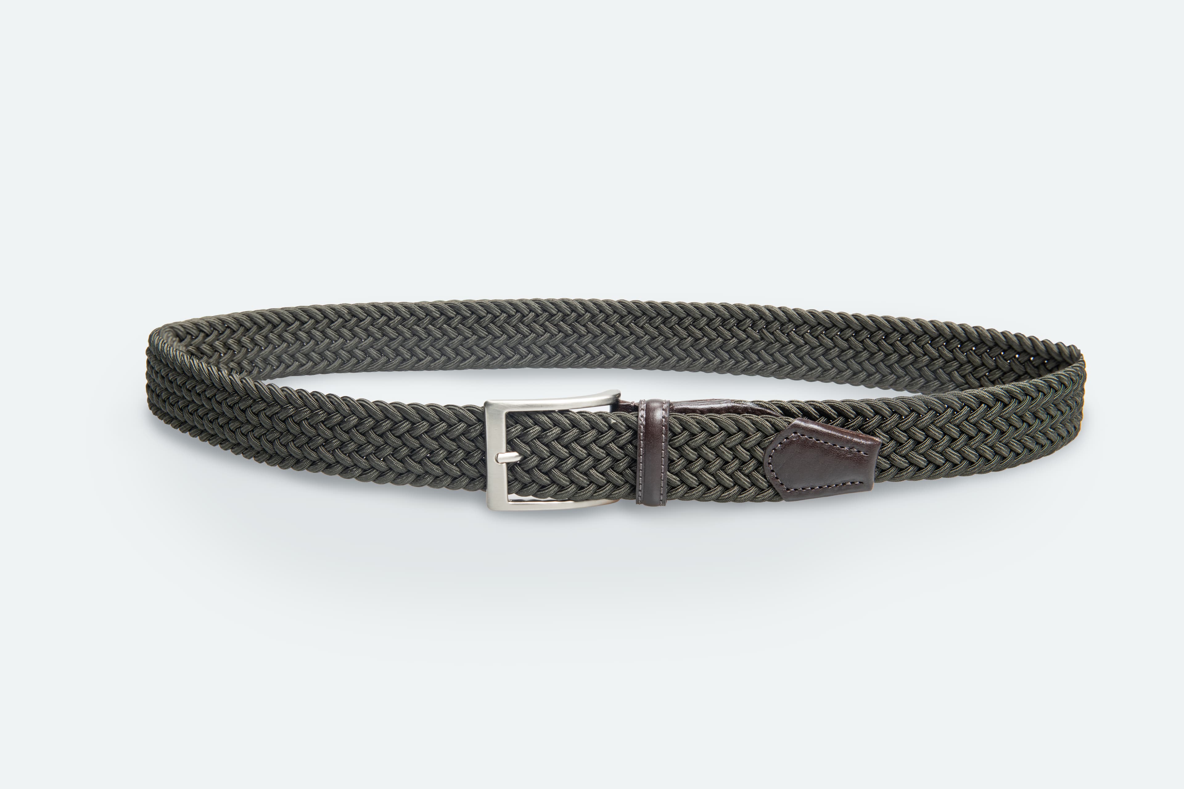 Officine Napoli Green Braided Fabric Belt