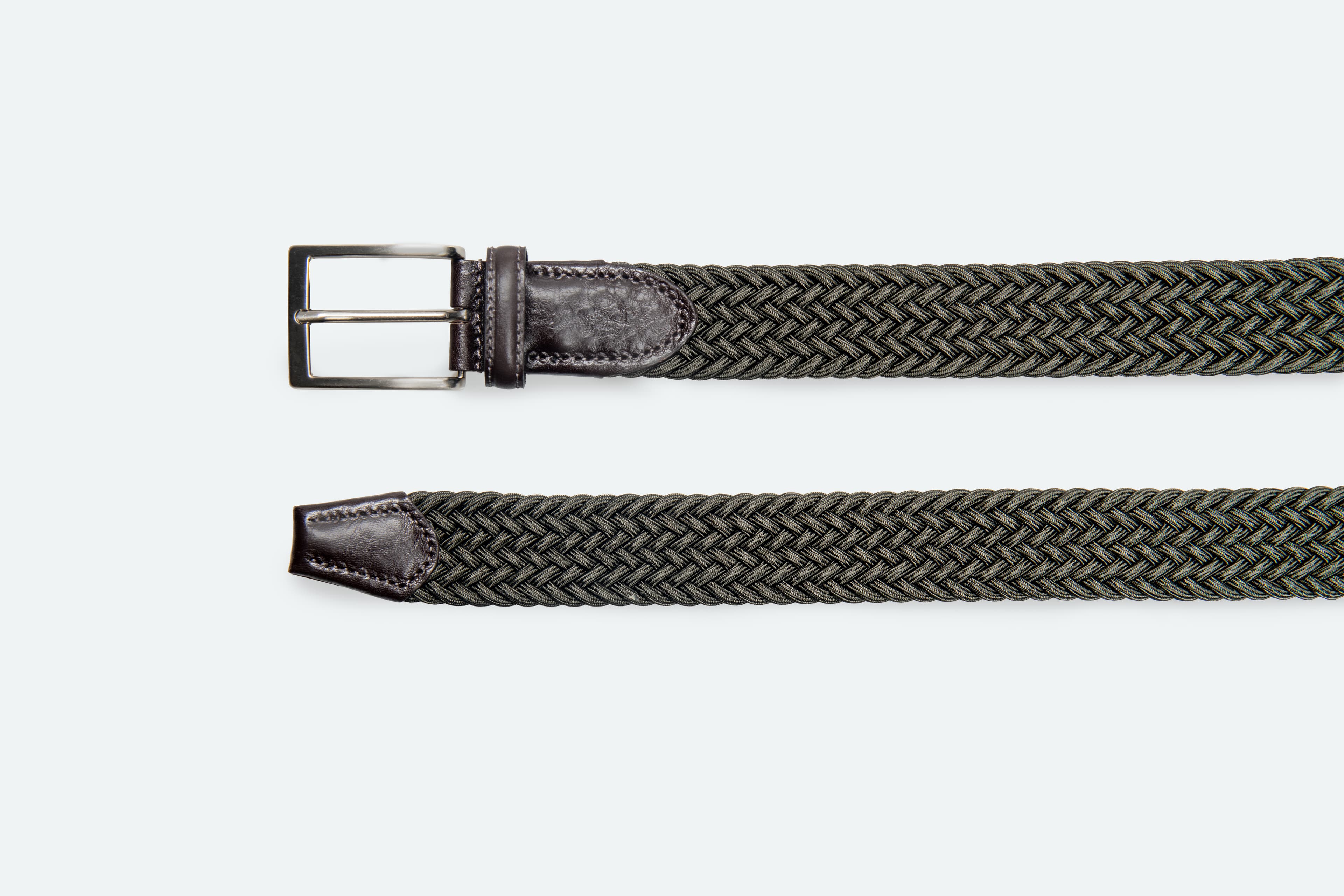 Officine Napoli Green Braided Fabric Belt