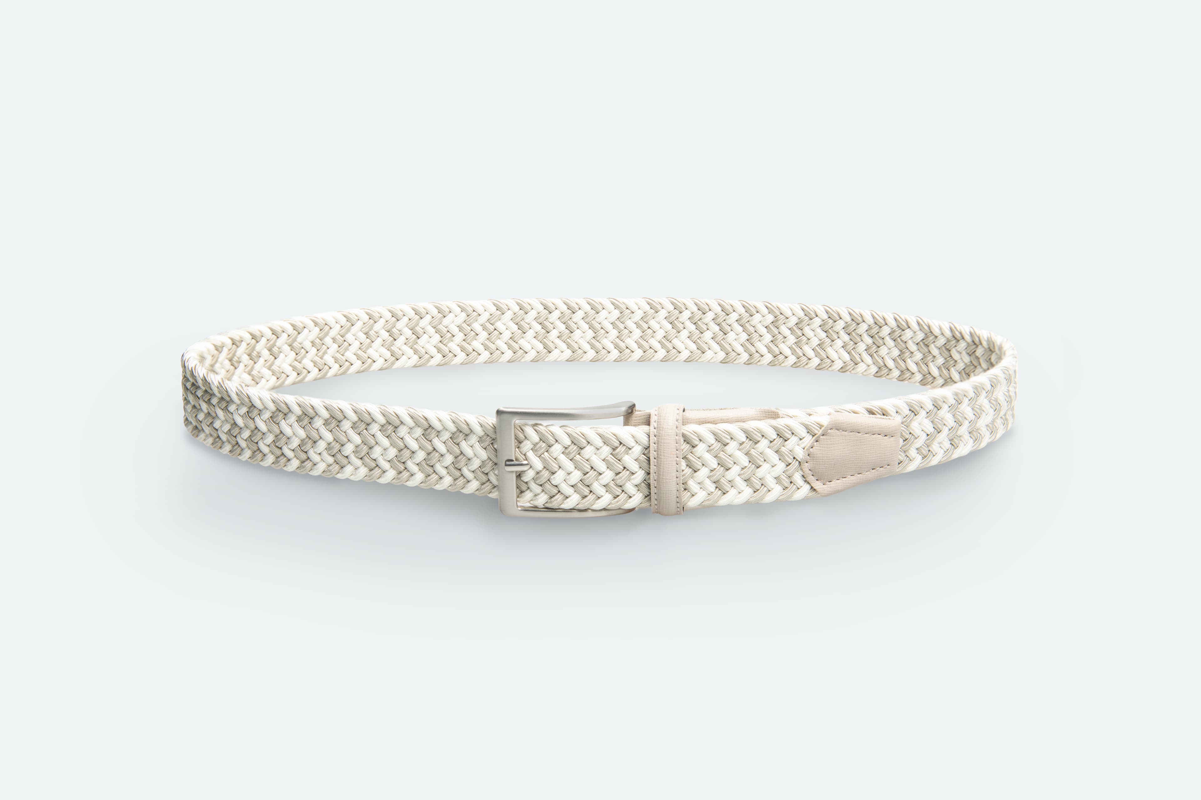 Officine Napoli Beige/Offwhite Multicolor Stretch Riem