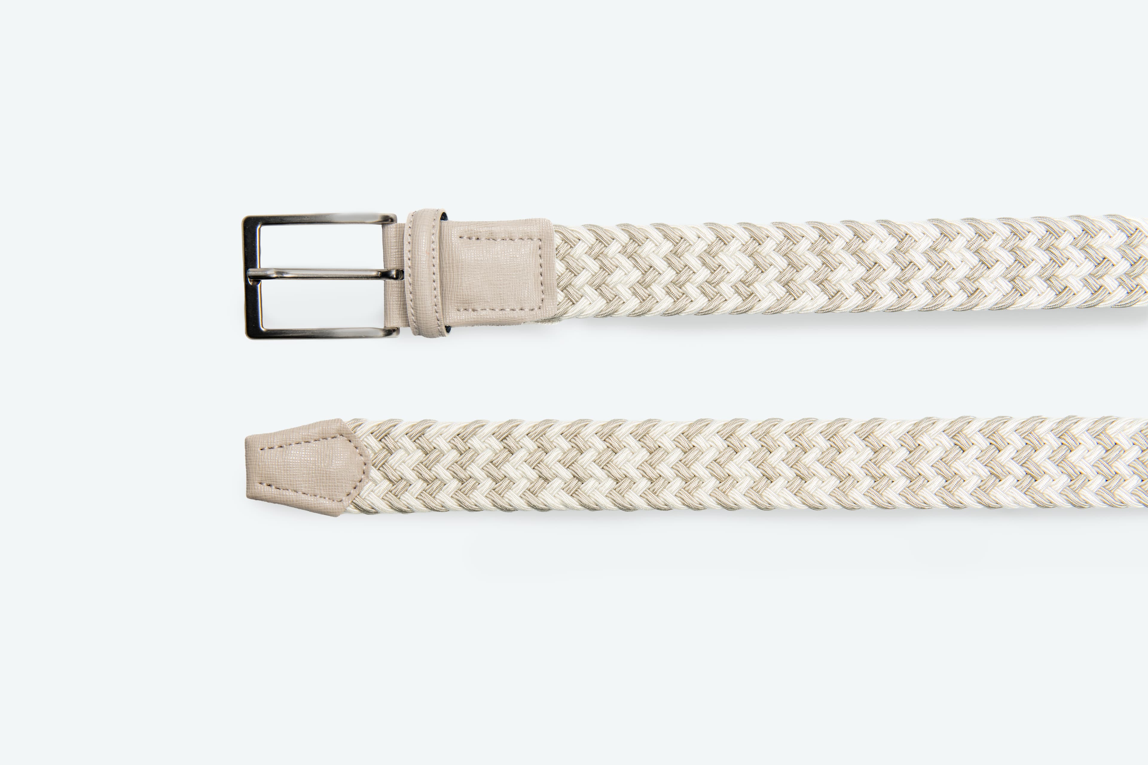 Officine Napoli Beige/Offwhite Multicolor Stretch Riem