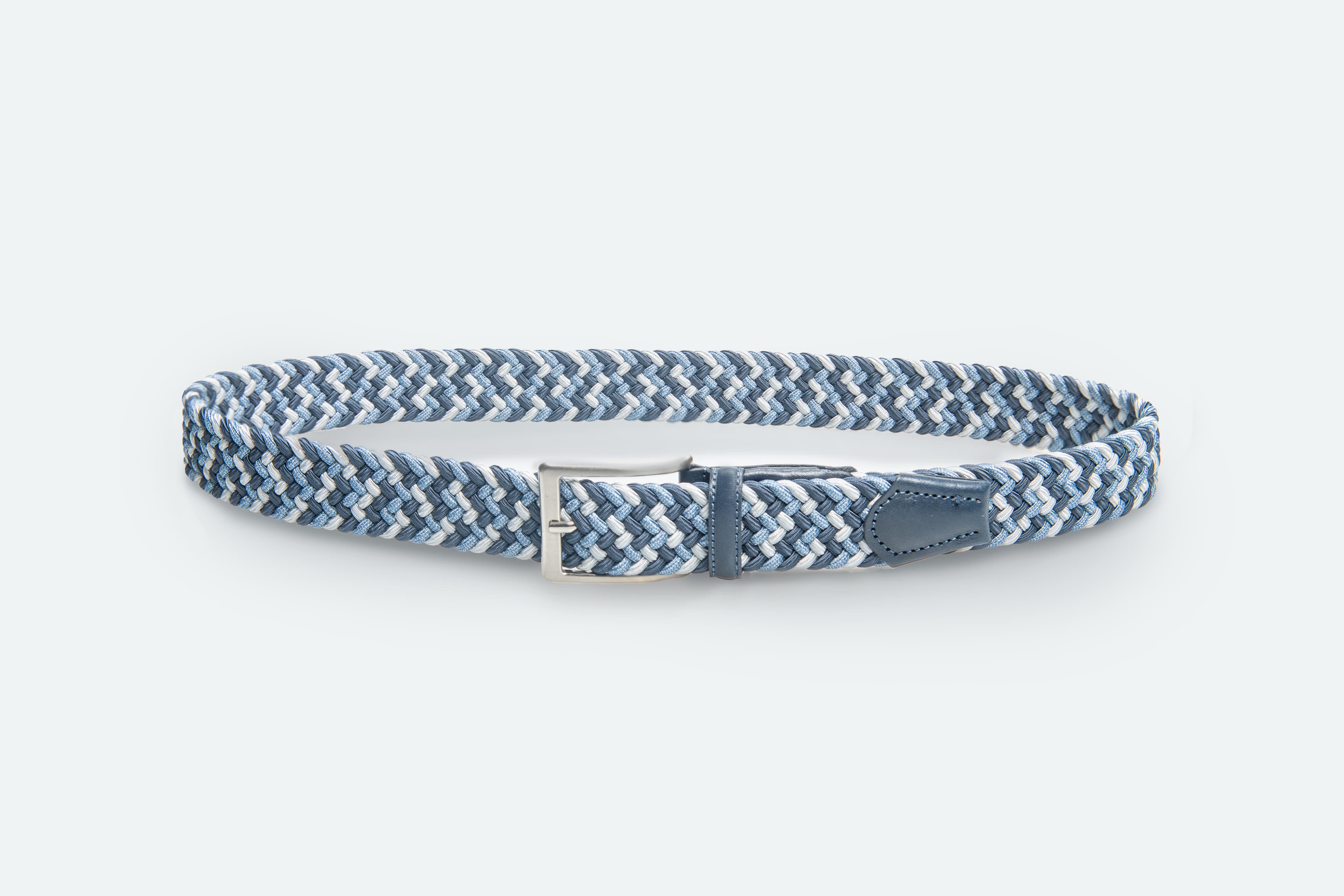 Officine Napoli Jeans/Lichtblauw Multicolor Stretch Riem