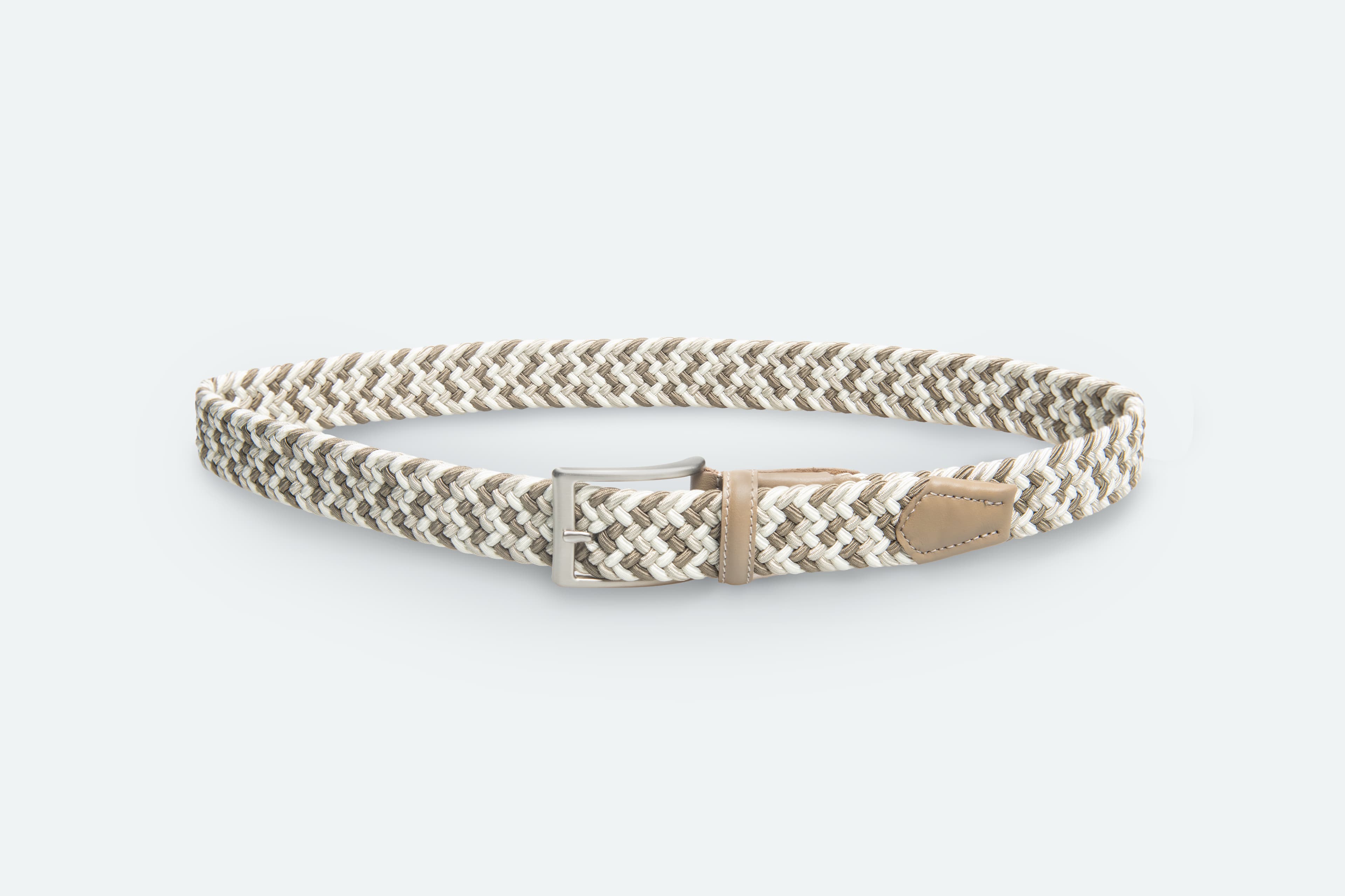 Officine Napoli Taupe/Beige Multicolor Stretch Riem