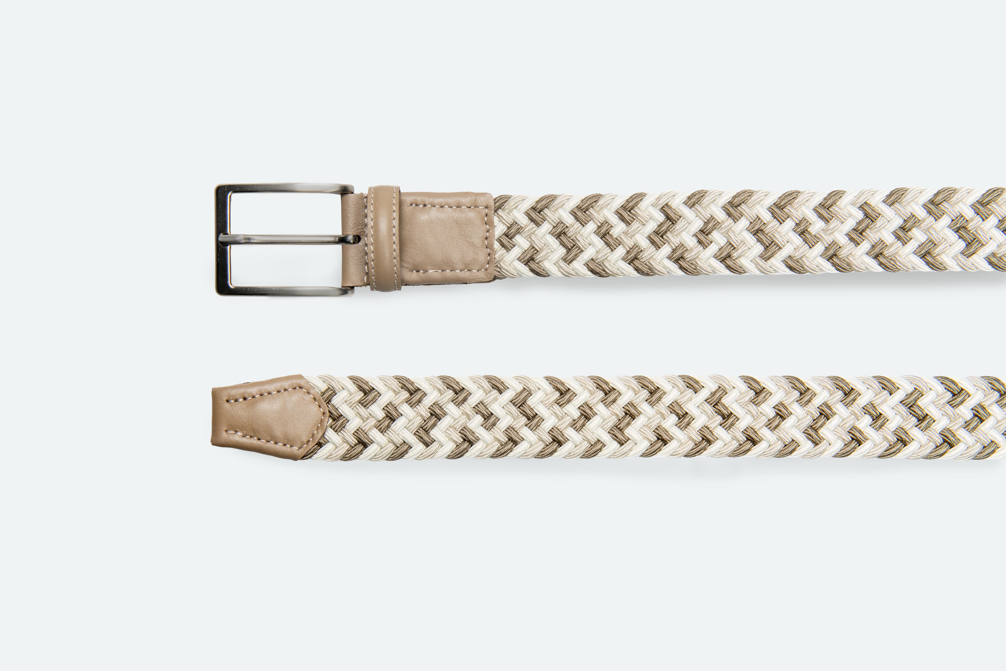 Officine Napoli Taupe/Beige Multicolor Stretch Riem