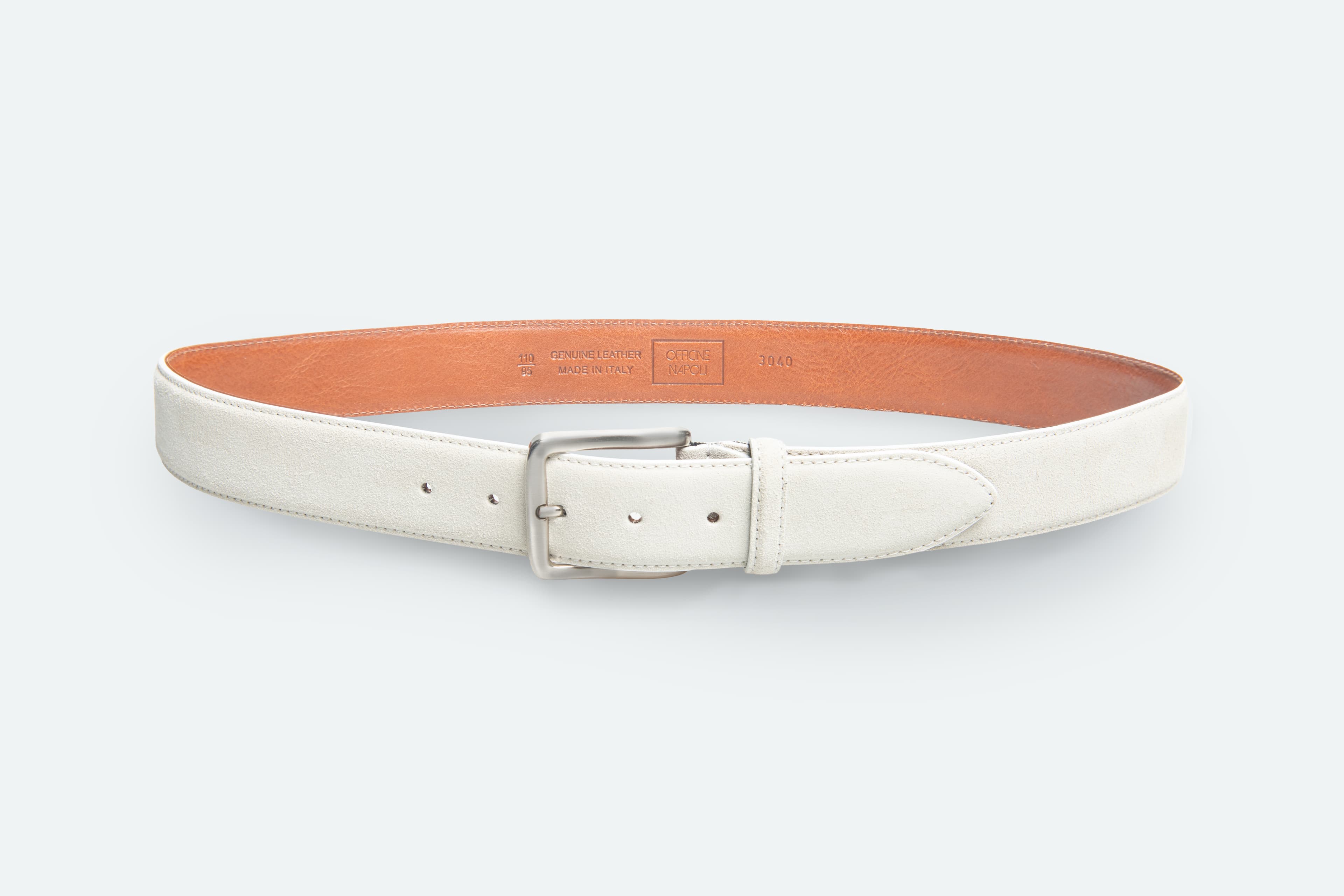 Officine Napoli bianco suede riem