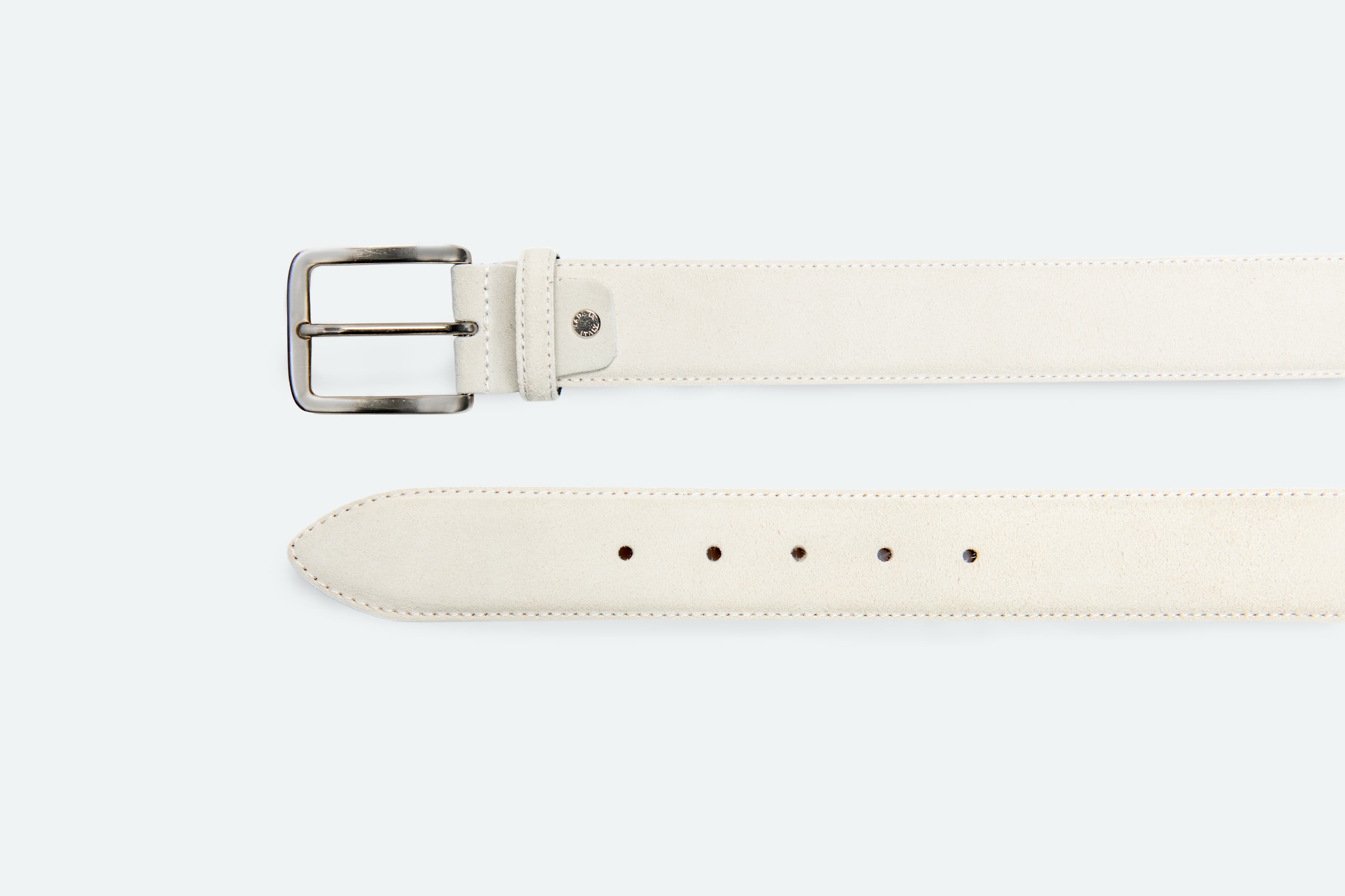 Officine Napoli bianco suede riem