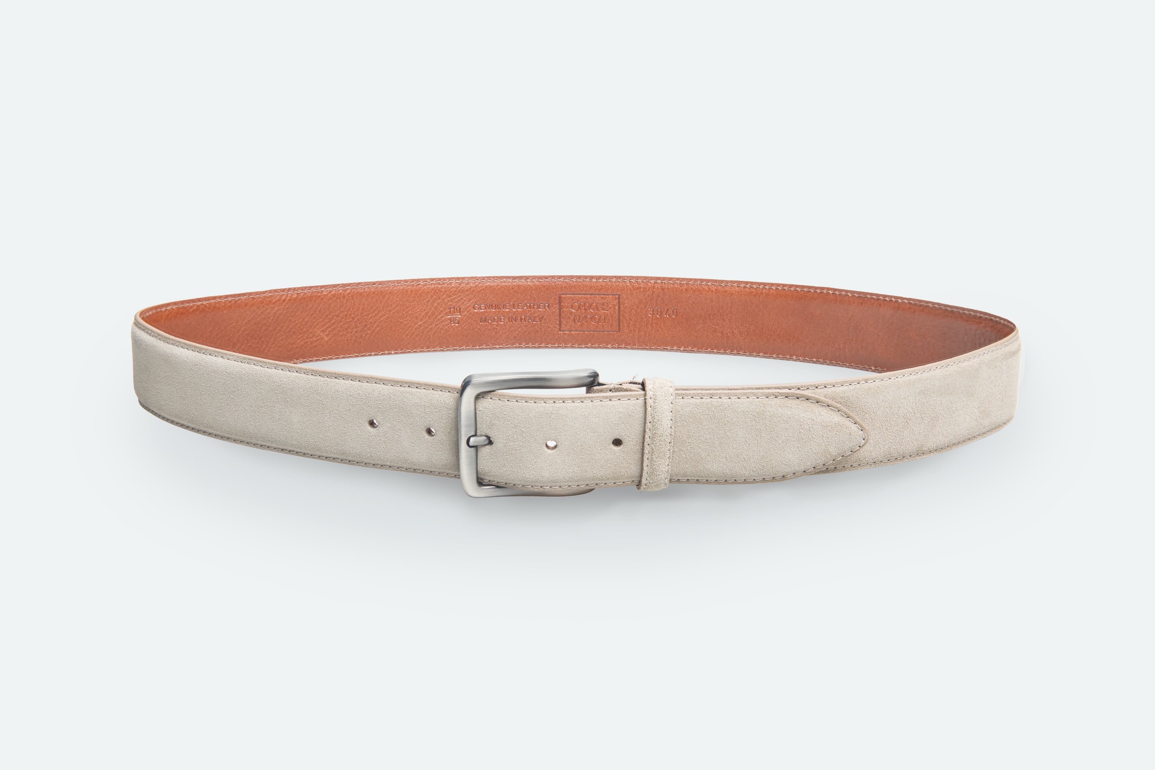 Officine Napoli Hazelnut Suede Belt