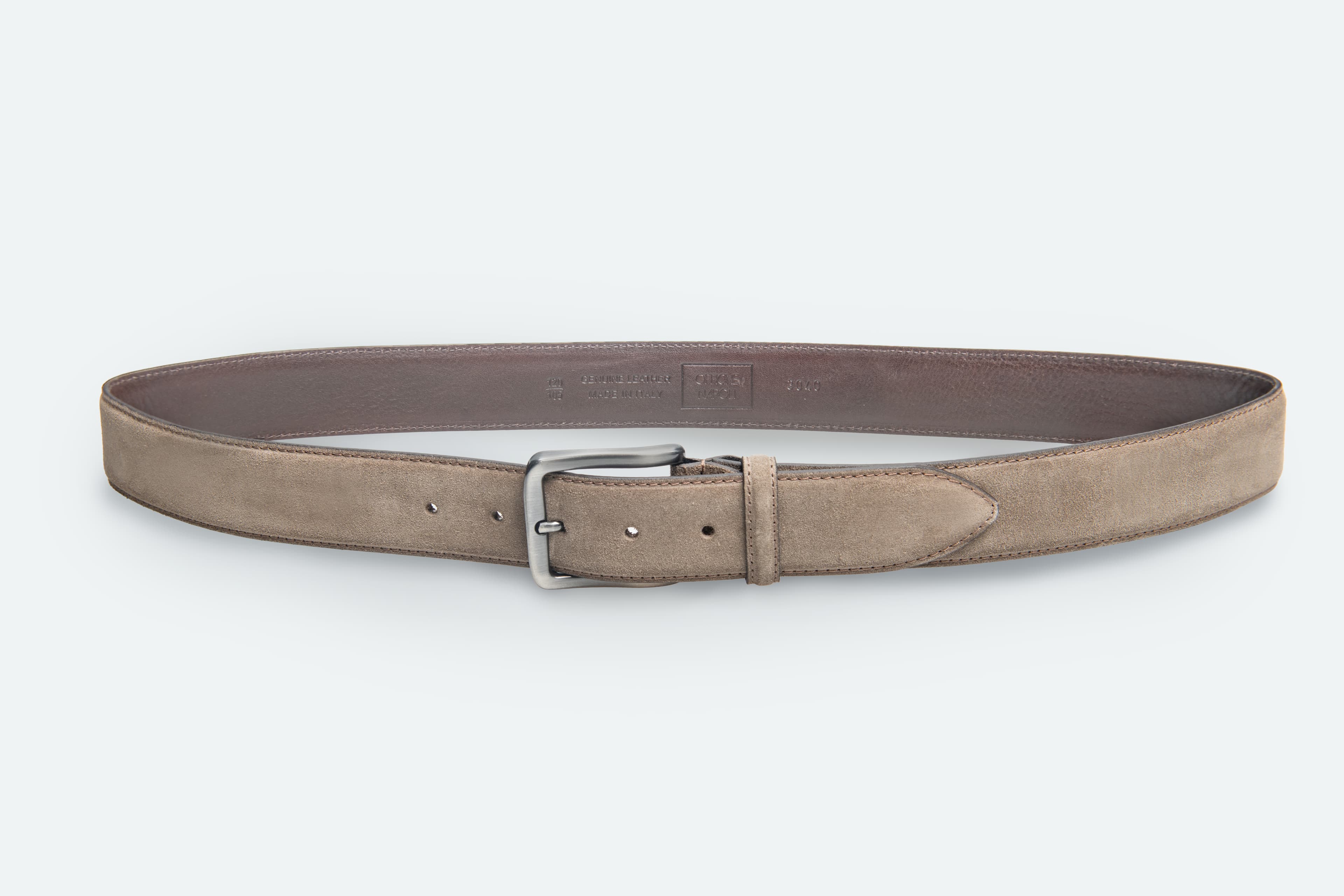 Officine Napoli Taupe Suede Belt