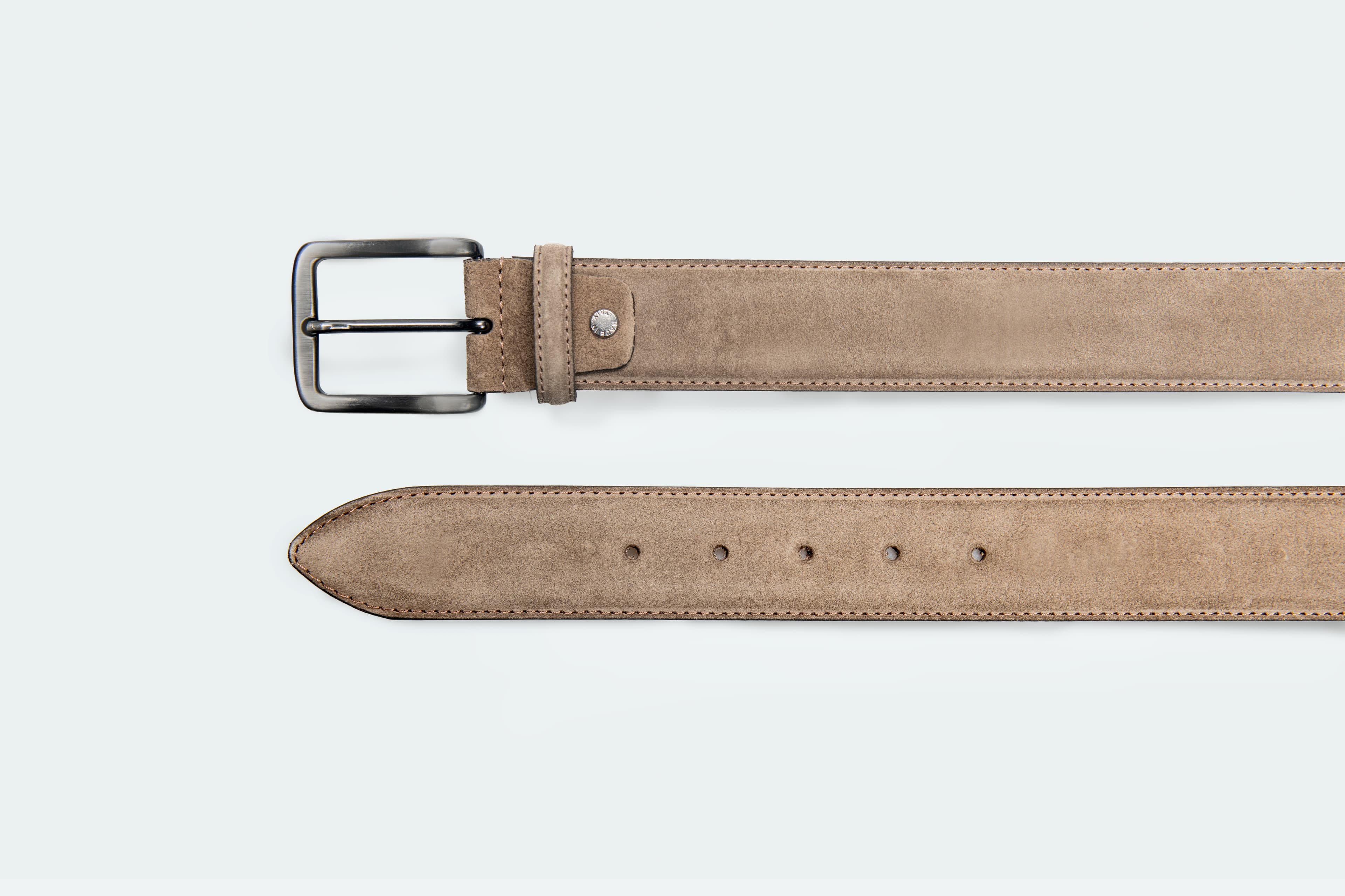 Officine Napoli Taupe Suede Belt