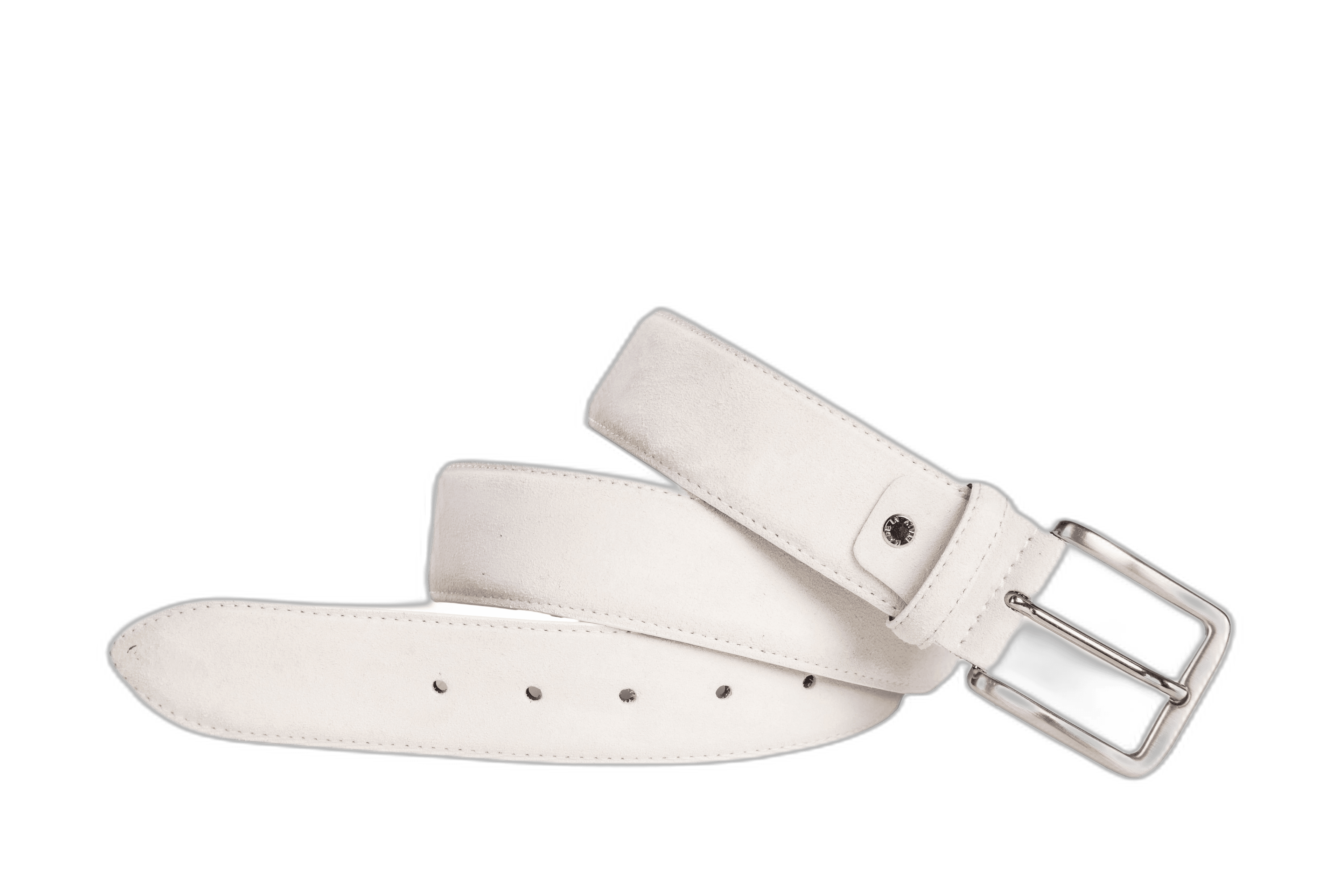 Officine Napoli White Suede Belt