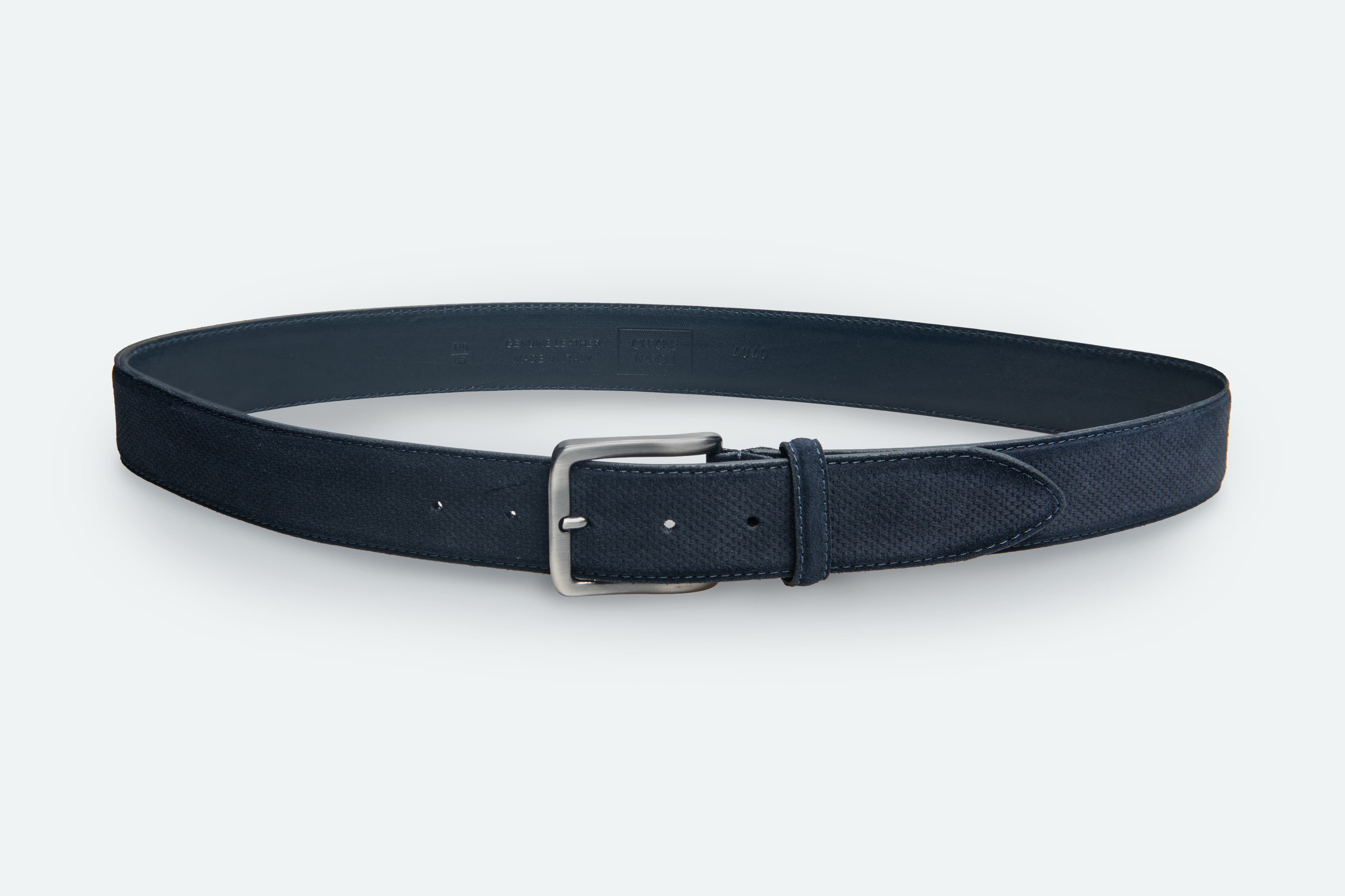 Officine Napoli Dark Blue Suede Belt