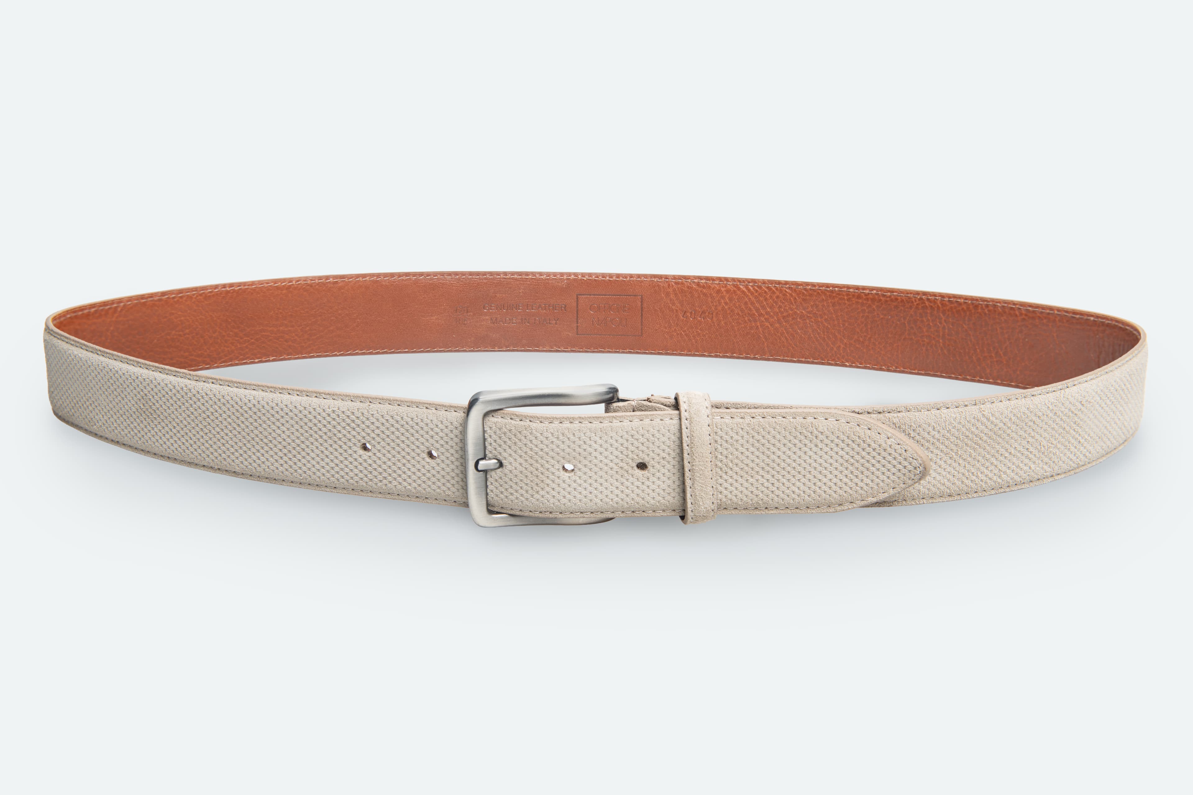 Officine Napoli Hazelnut Suede Belt