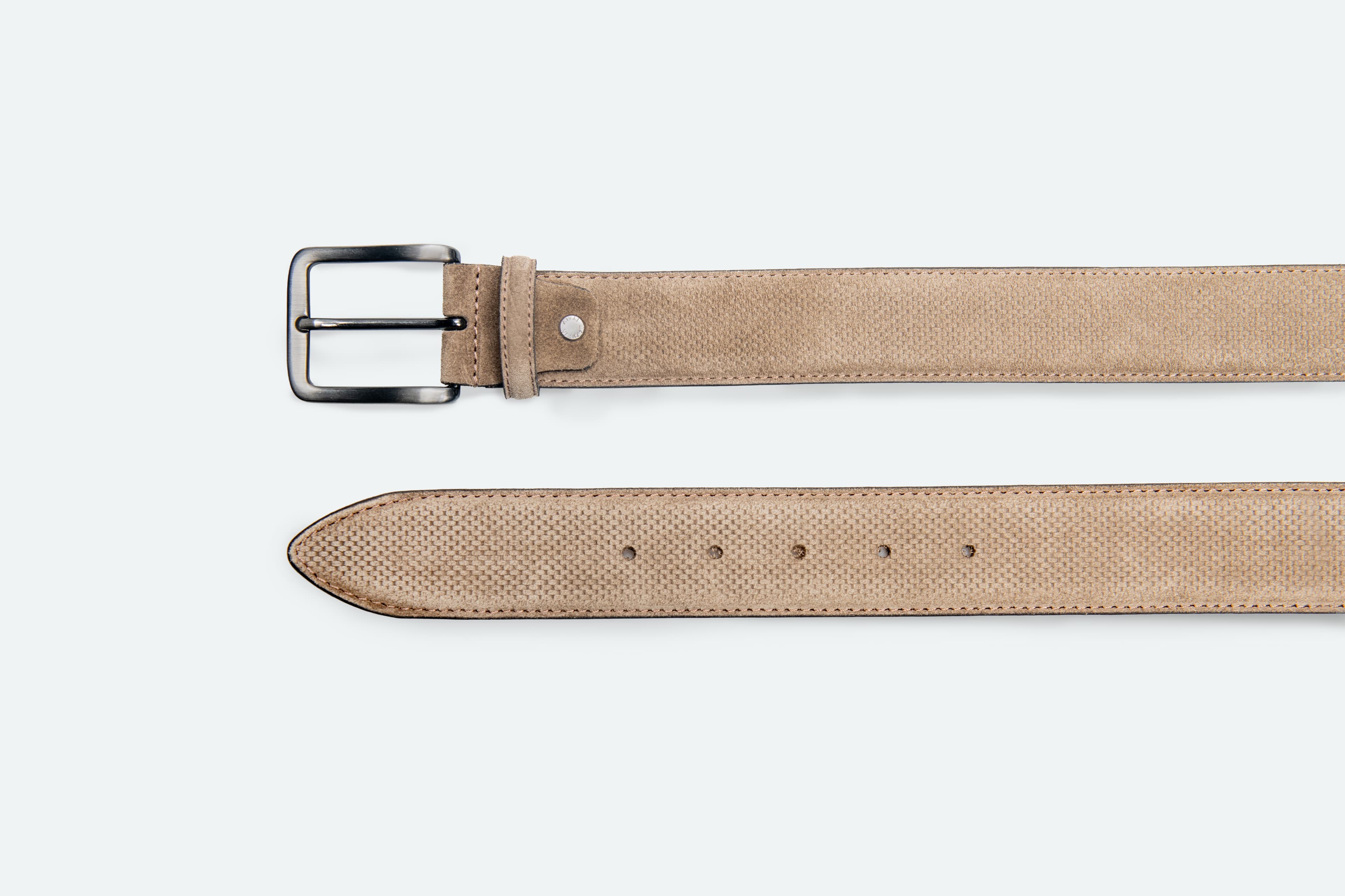 Officine Napoli Taupe Suede Belt