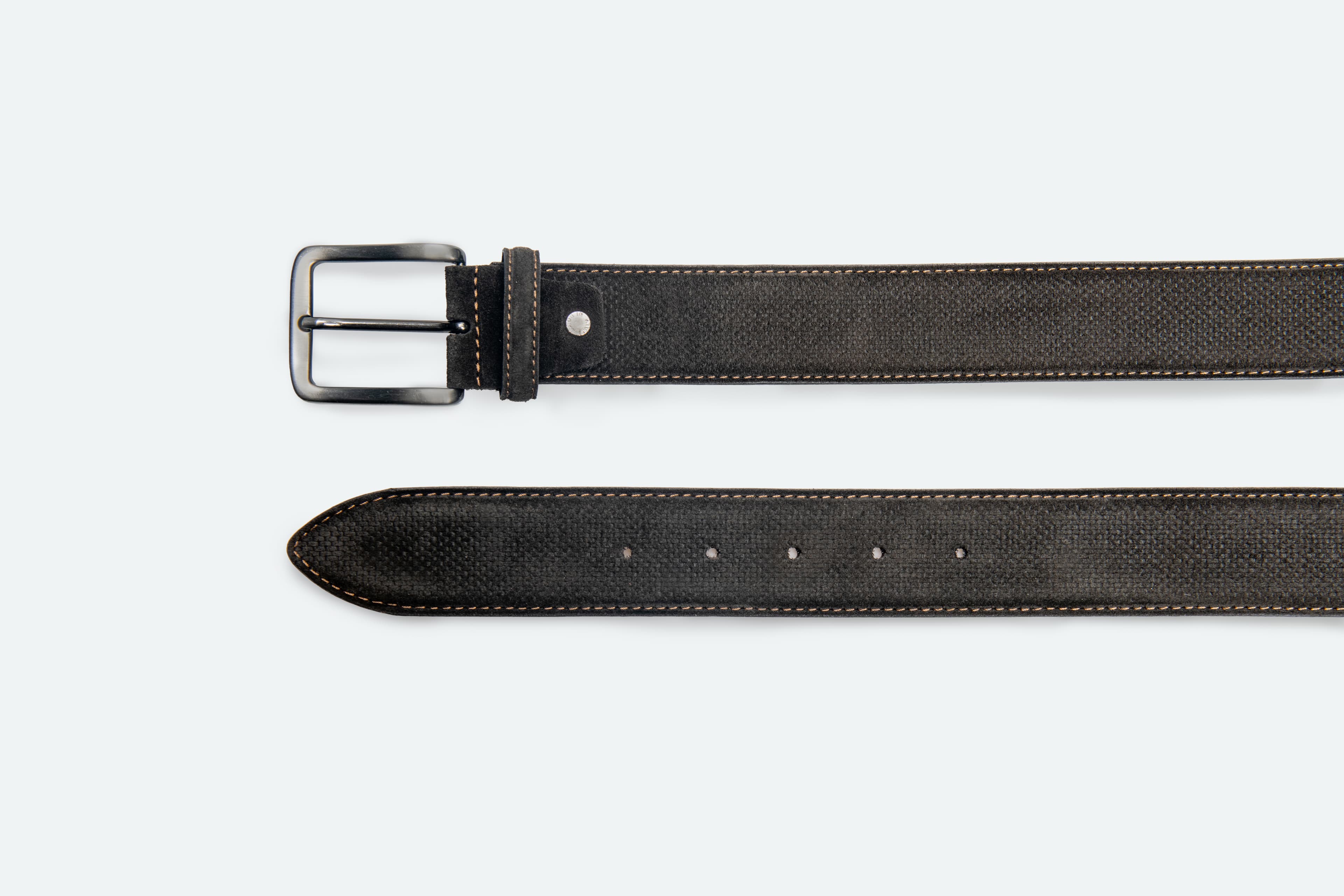Officine Napoli Dark Brown Suede Belt