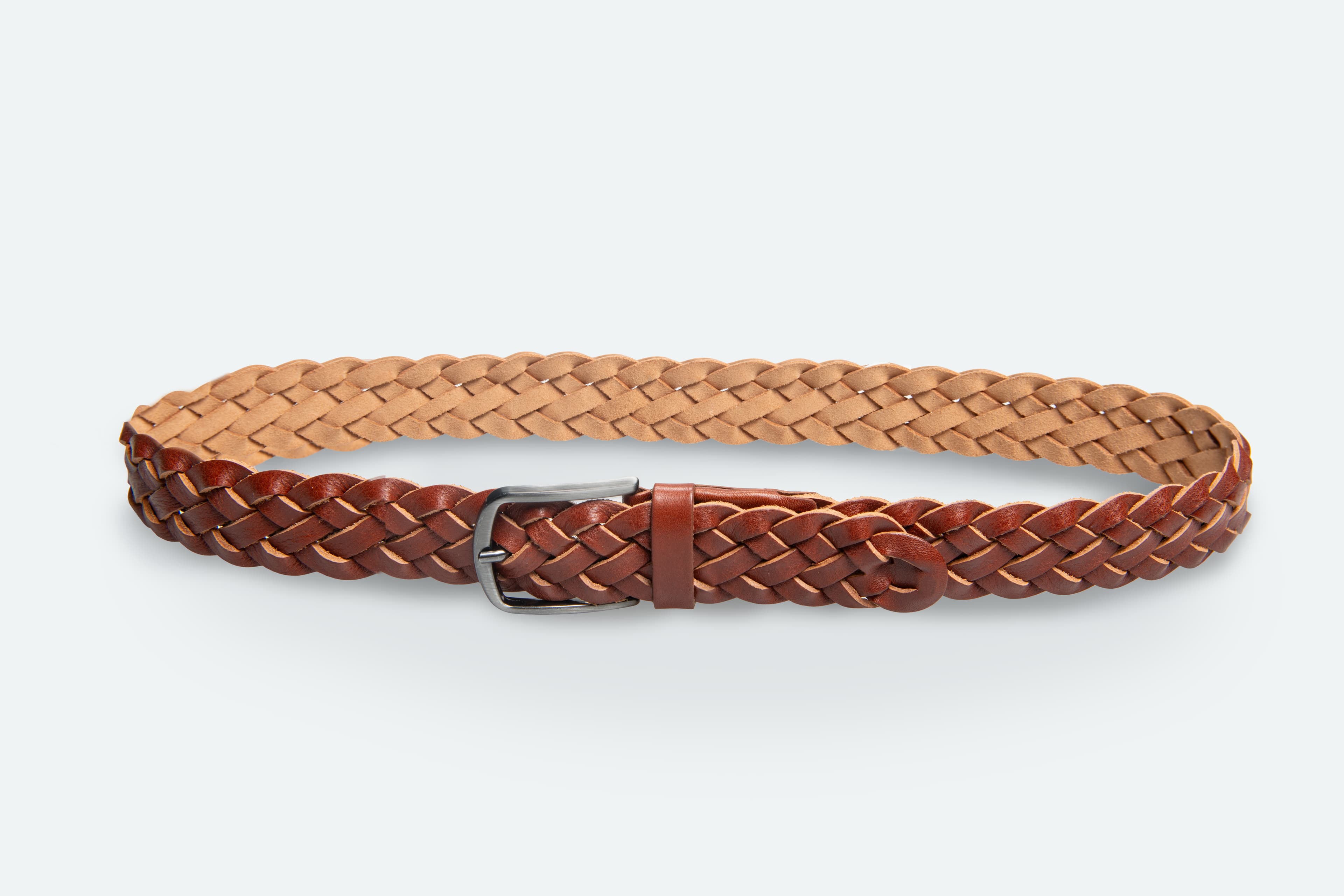 Officine Napoli Brandy Gevlochten Lederen Riem