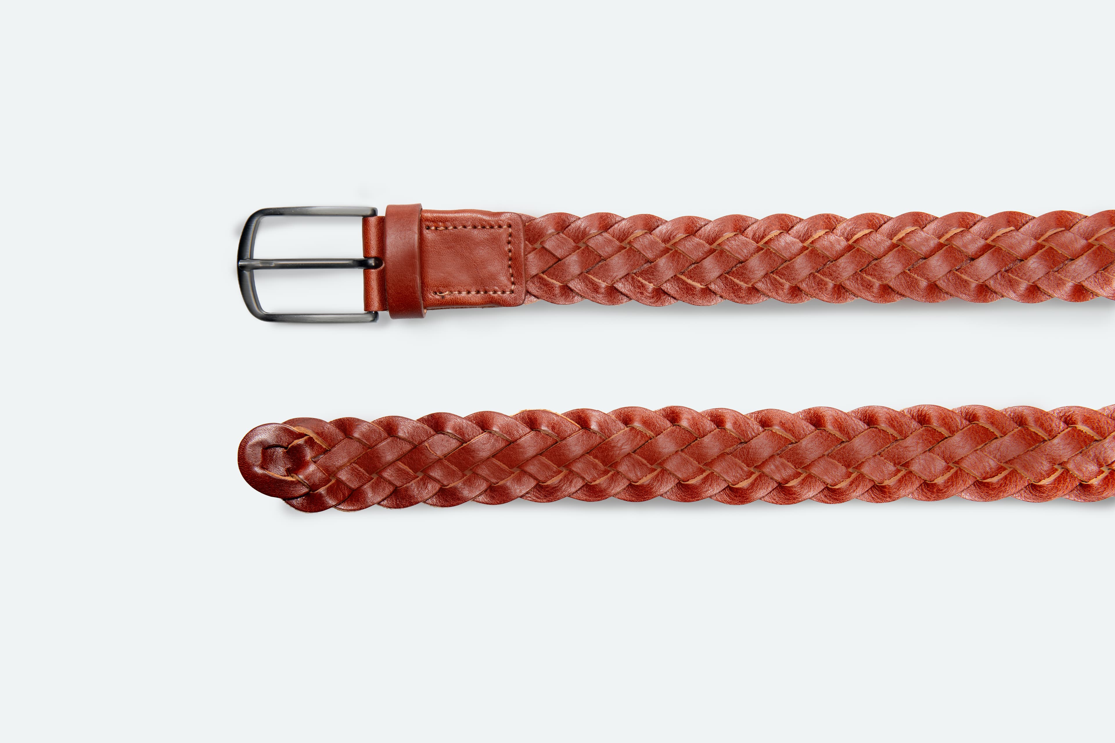 Officine Napoli Brandy Gevlochten Lederen Riem
