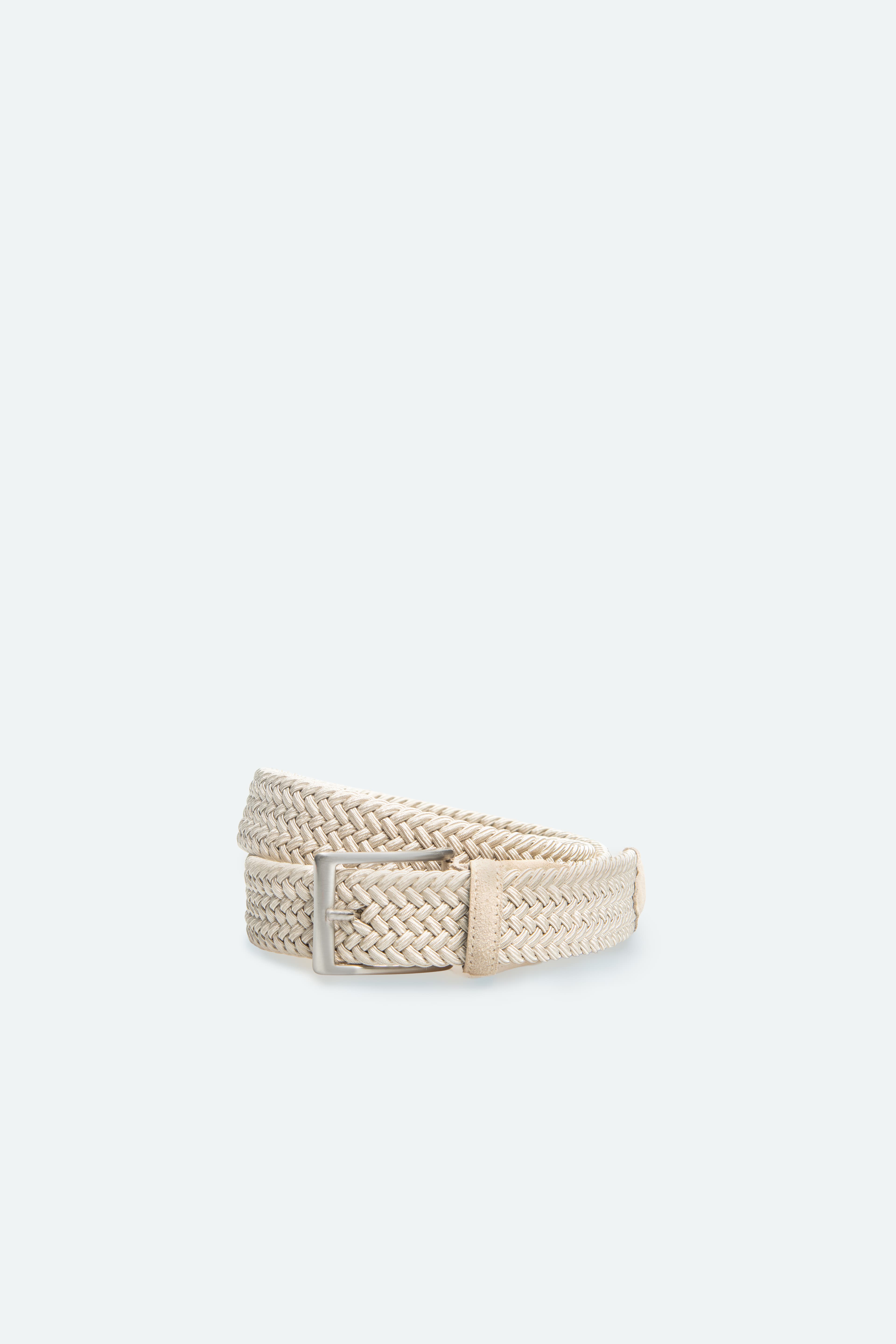 Officine Napoli Beige Braided Fabric Belt