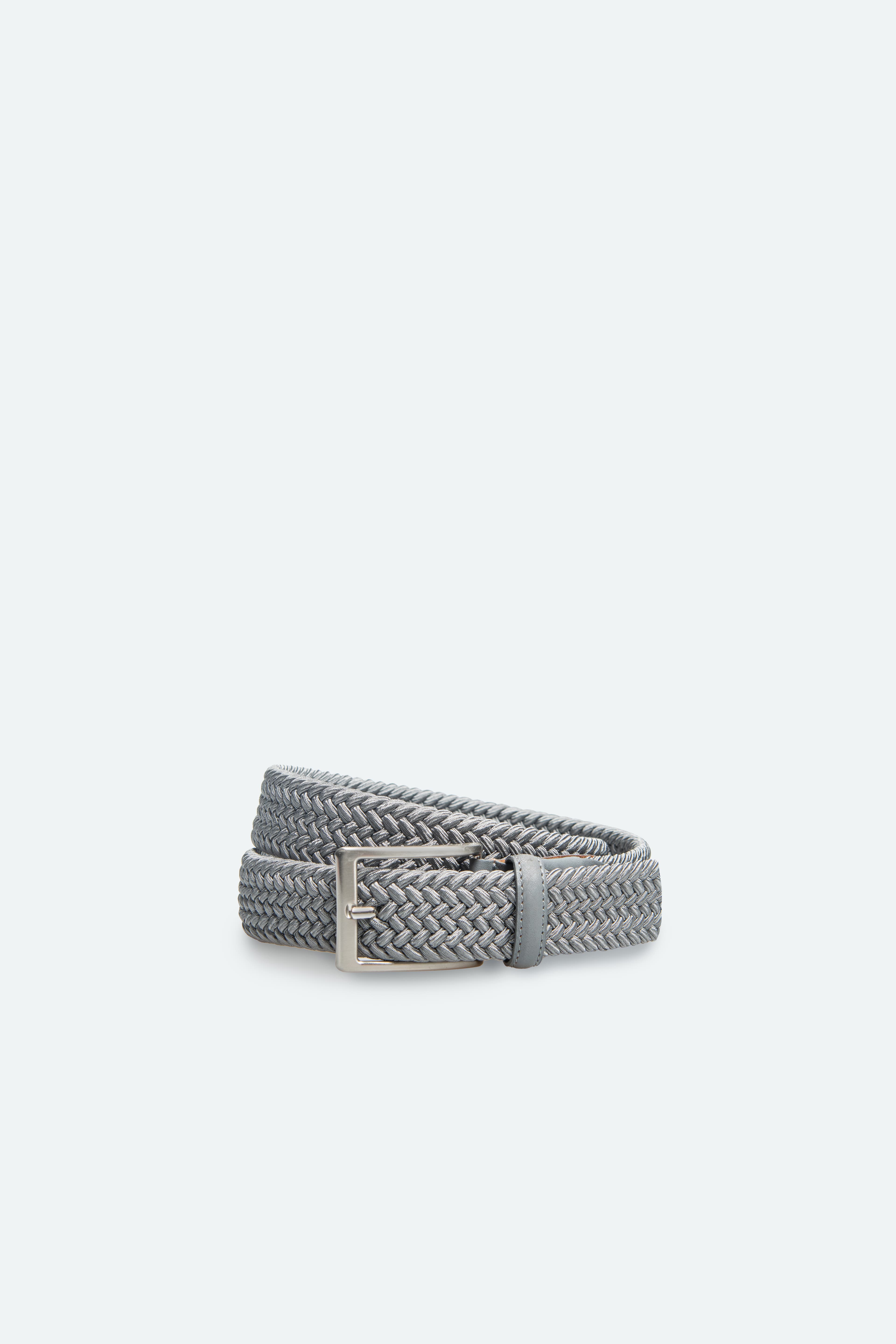 Officine Napoli Grey Braided Fabric Belt