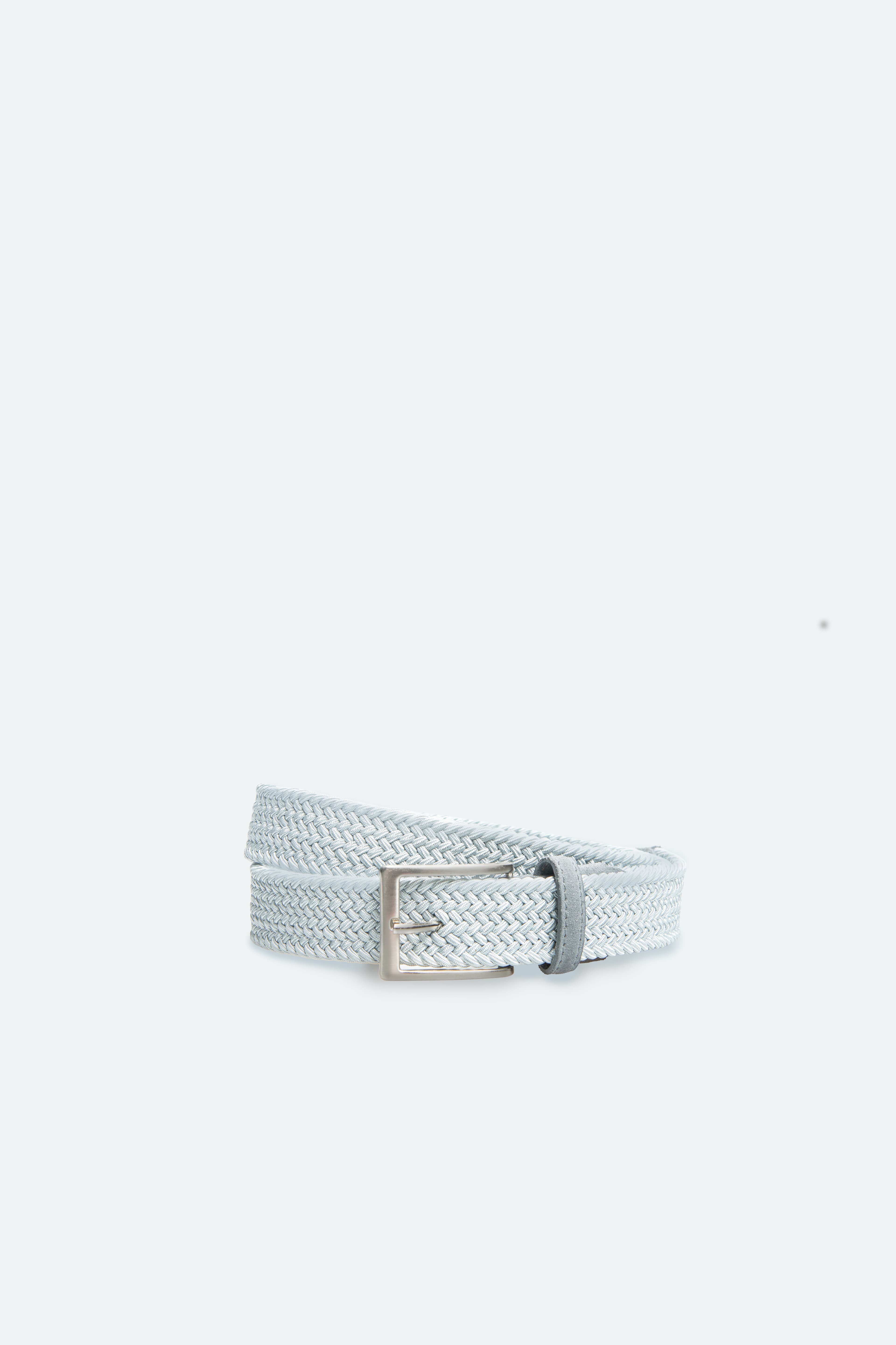 Officine Napoli Dark Grey Braided Fabric Belt