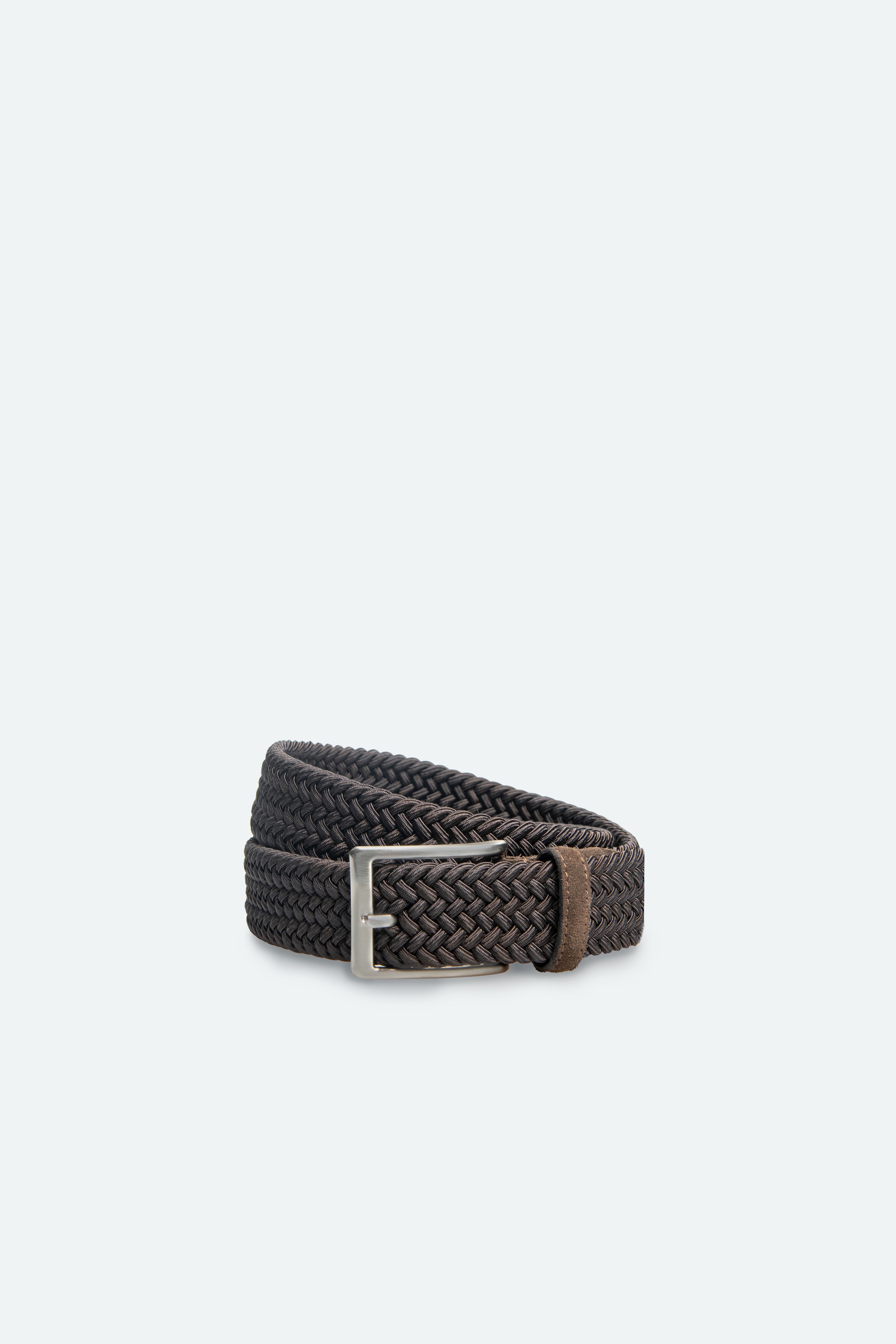 Officine Napoli Dark Brown Braided Fabric Belt