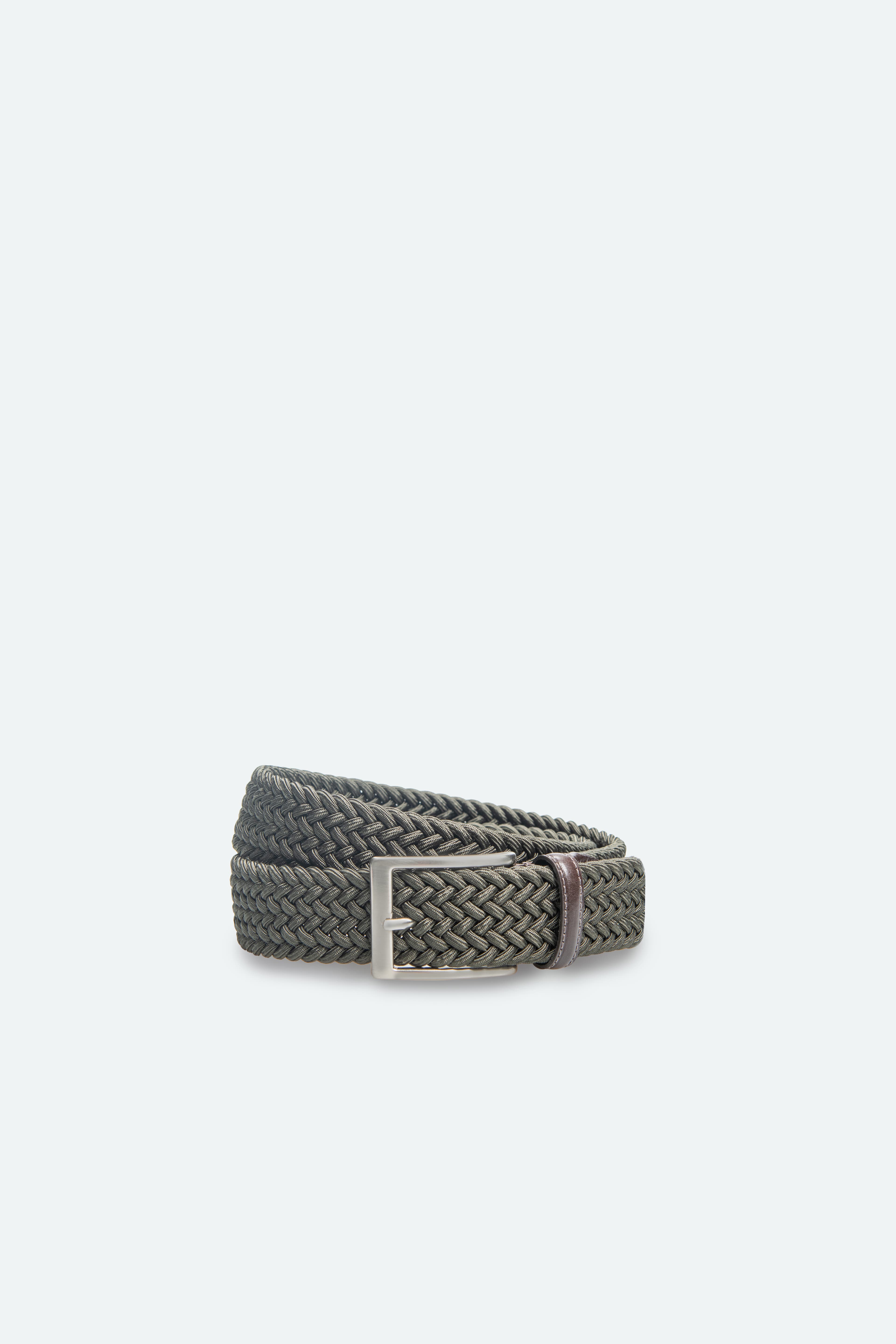 Officine Napoli Green Braided Fabric Belt