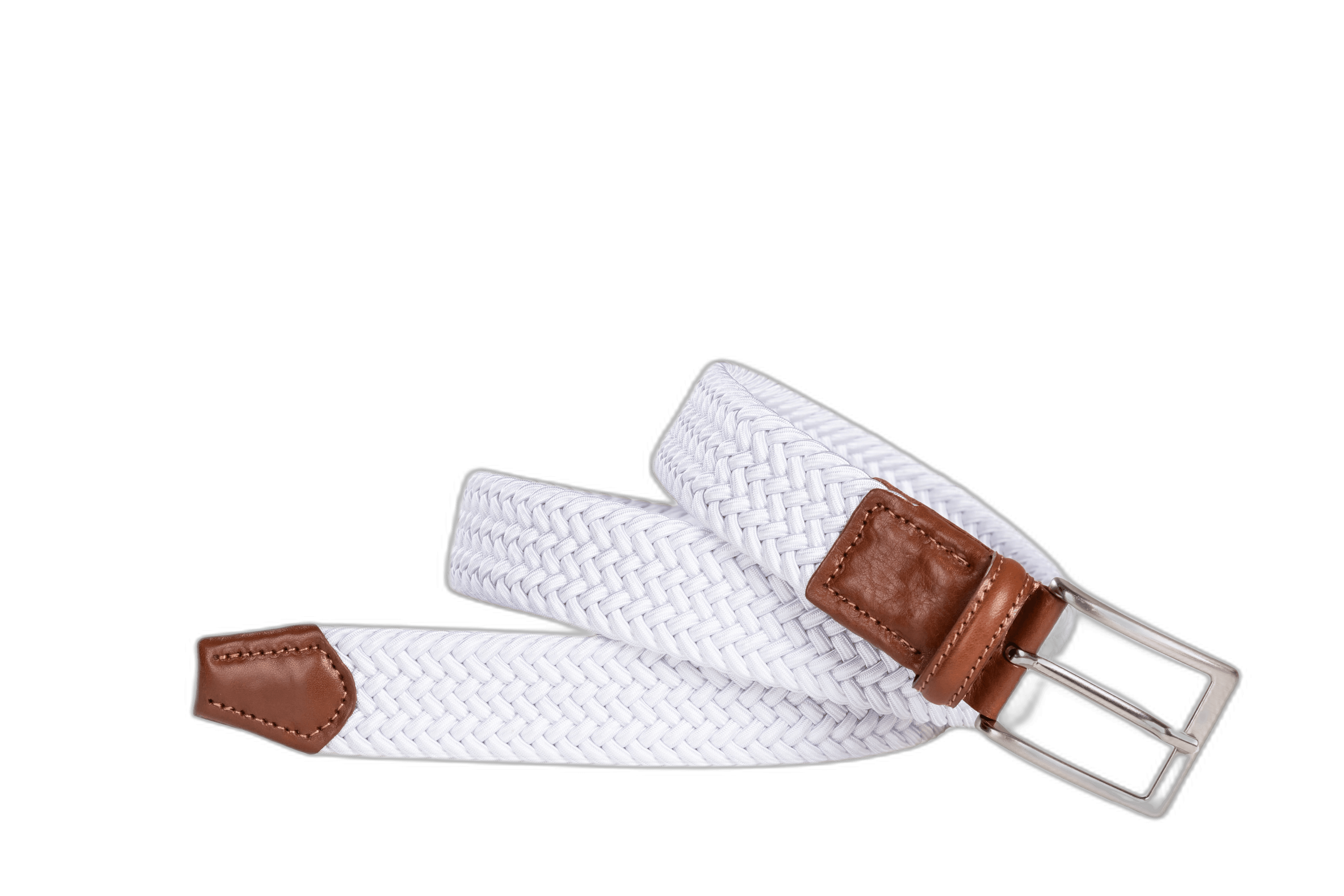Officine Napoli Blanc Ceinture Tressée en Tissu