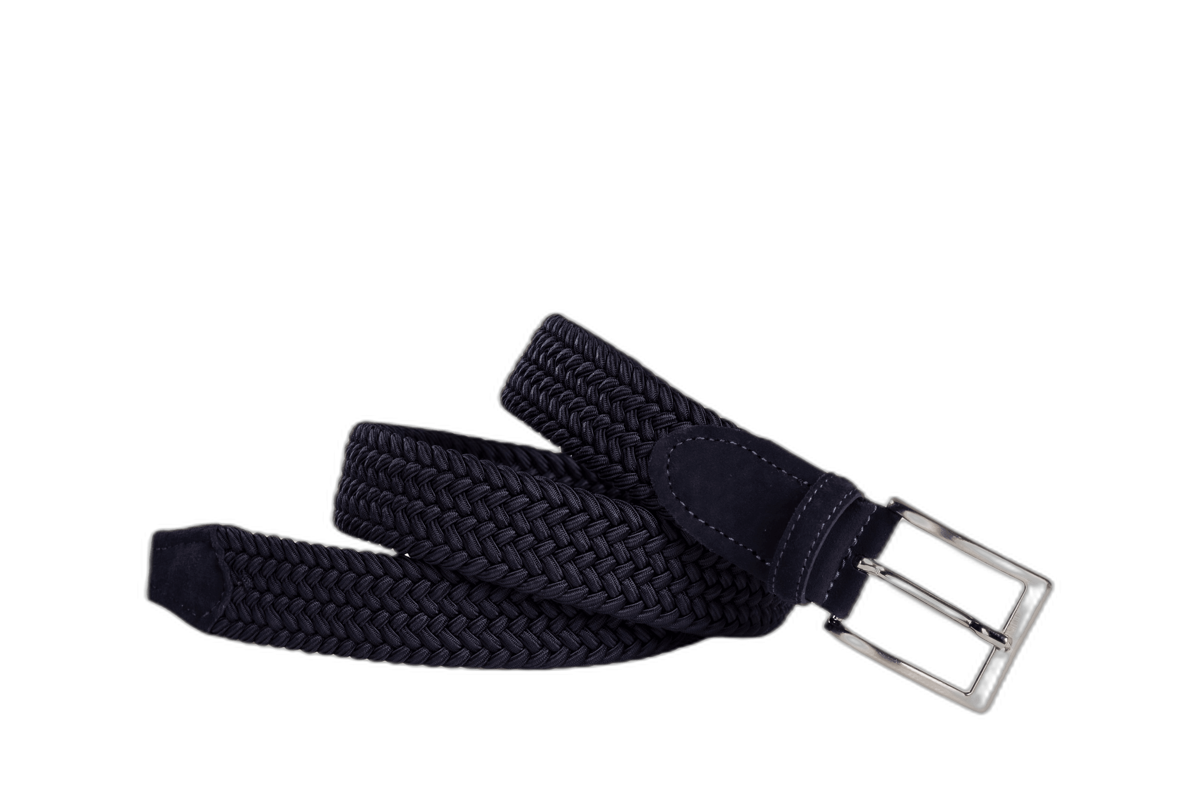 Officine Napoli Bleu Nuit Ceinture Tressée en Tissu