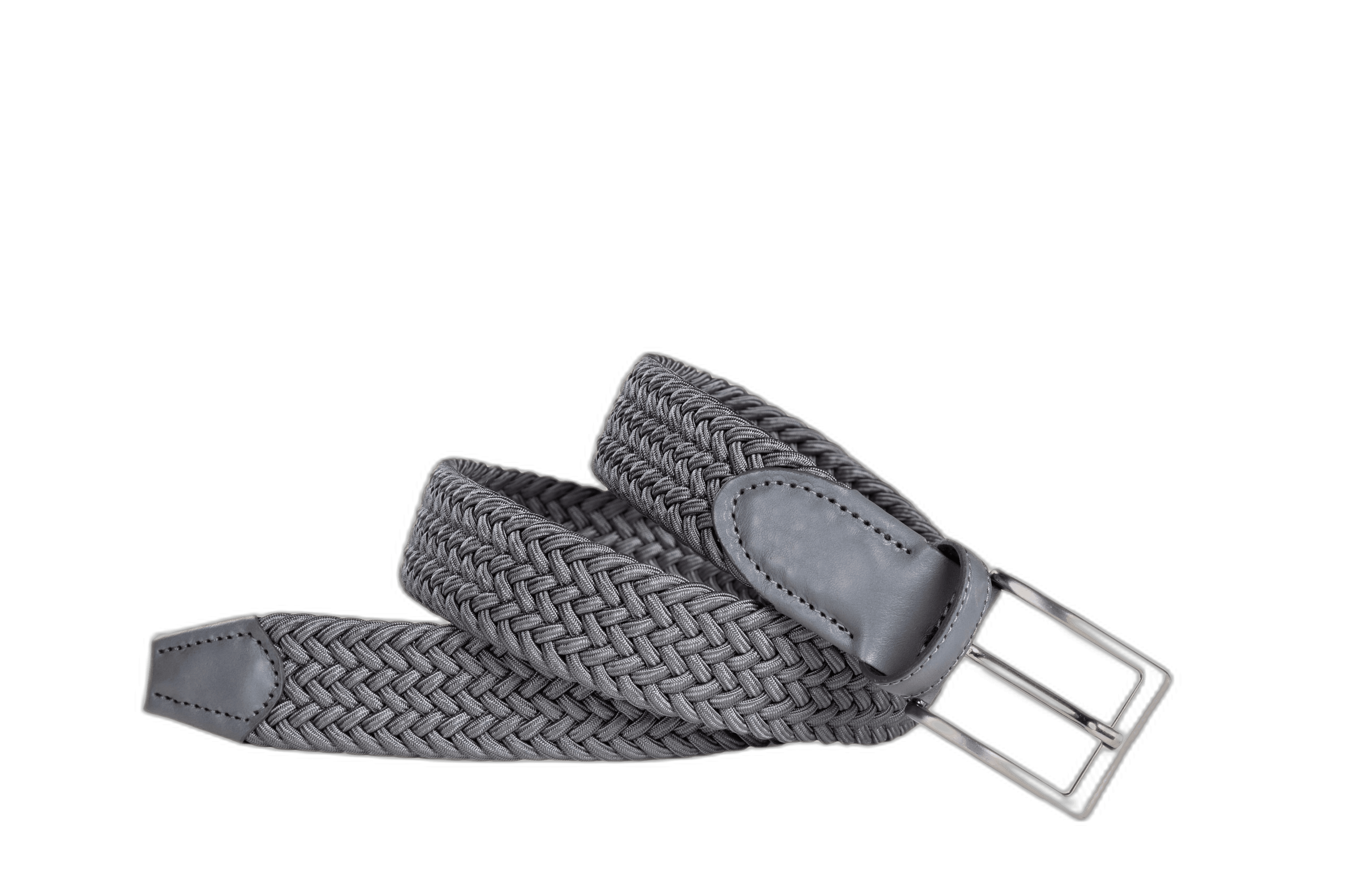 Officine Napoli Gris Foncé Ceinture Tressée en Tissu