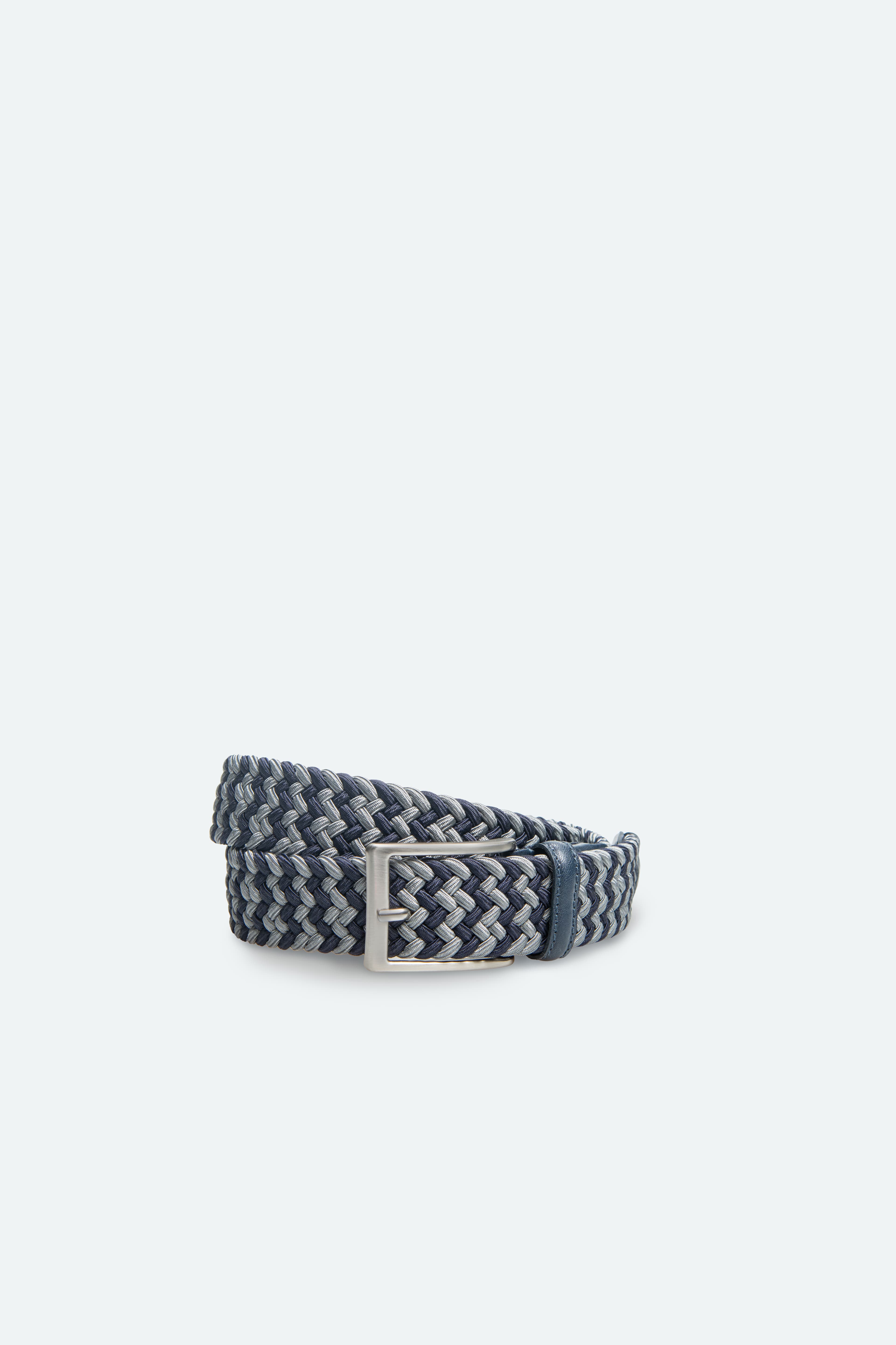 Officine Napoli Blauw/Grijs Multicolor Stretch Riem