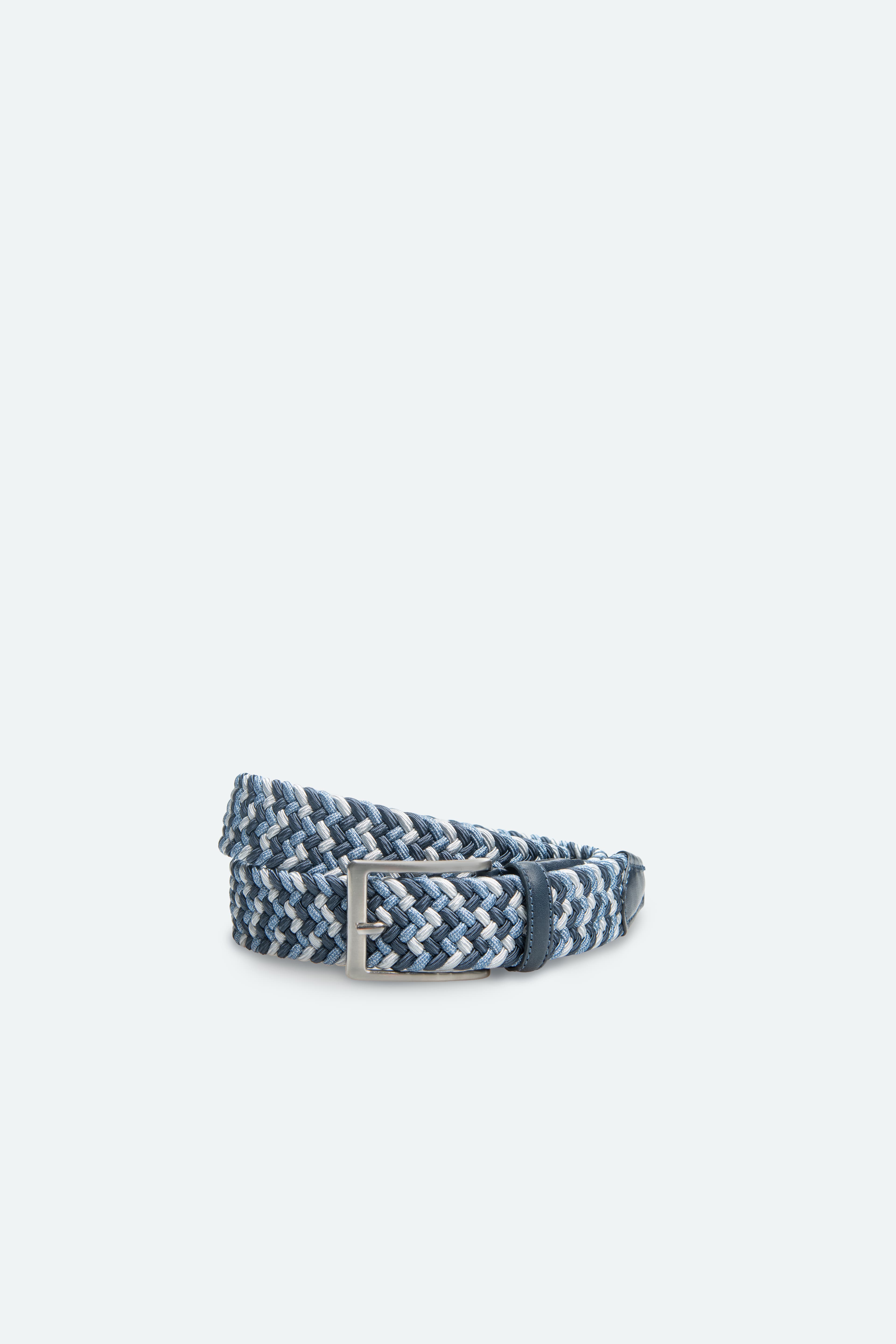 Officine Napoli Blauw/Jeans Multicolor Stretch Riem