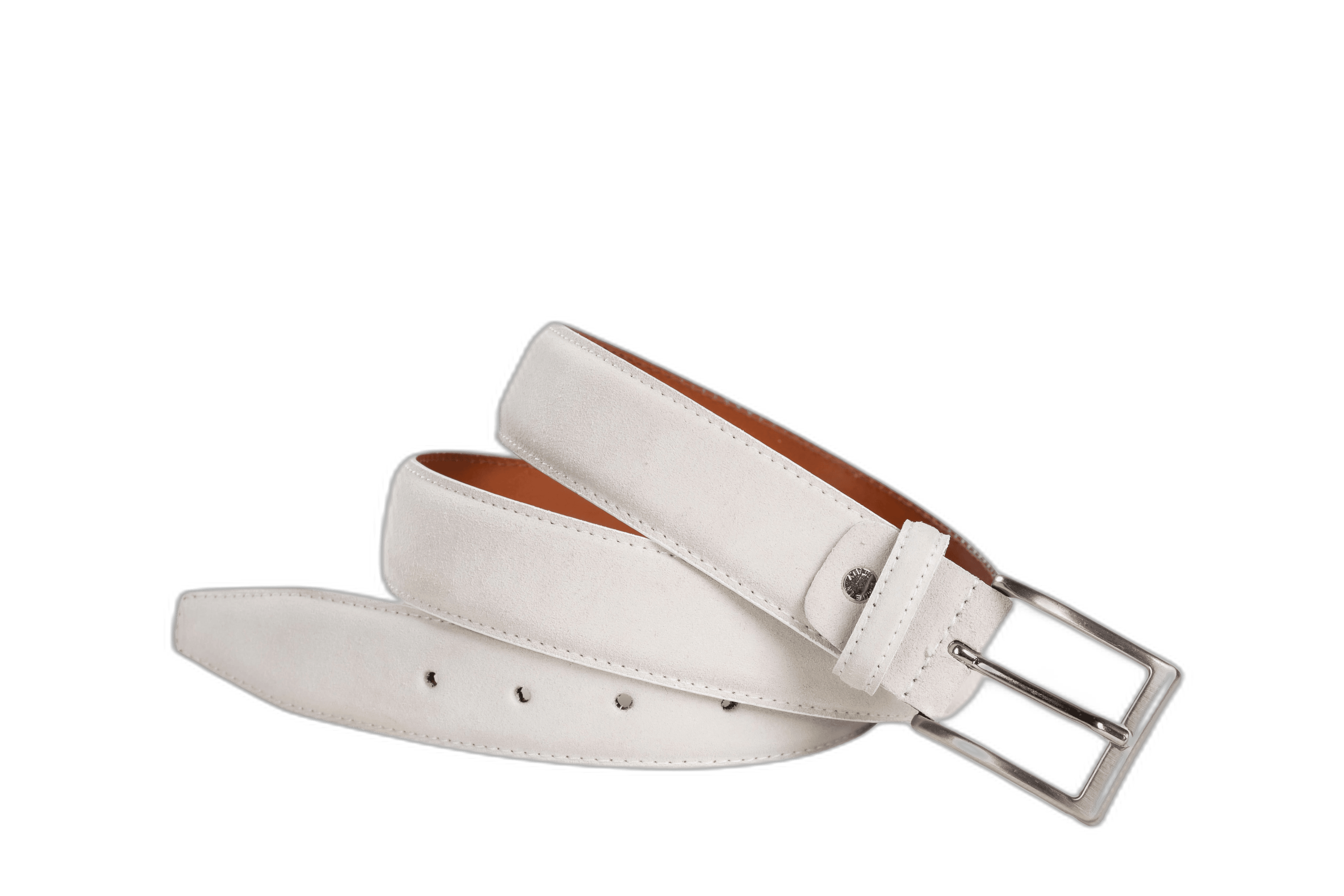 Officine Napoli Blanc Ceinture en Daim