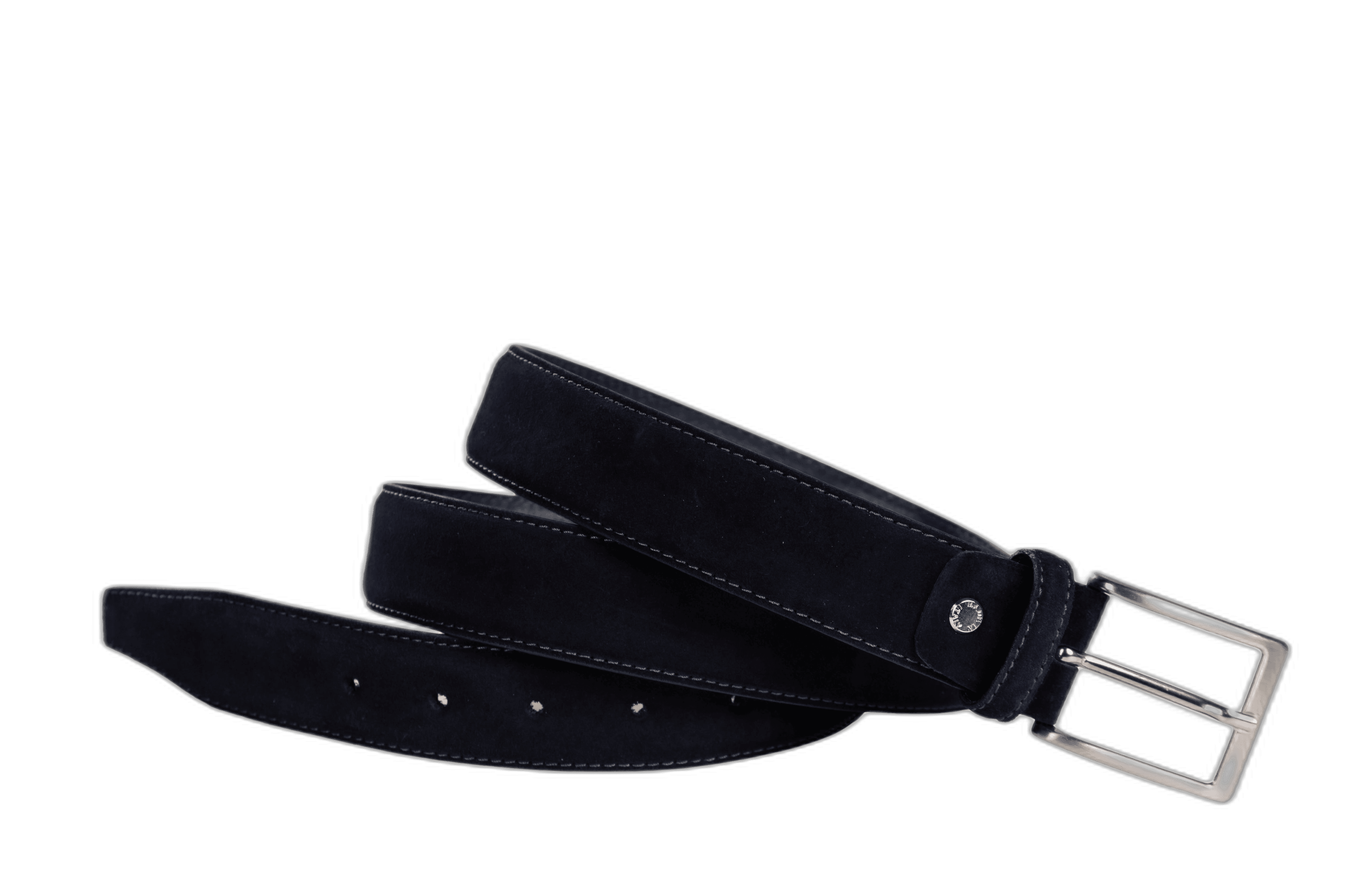 Officine Napoli Dark Blue Suede Belt