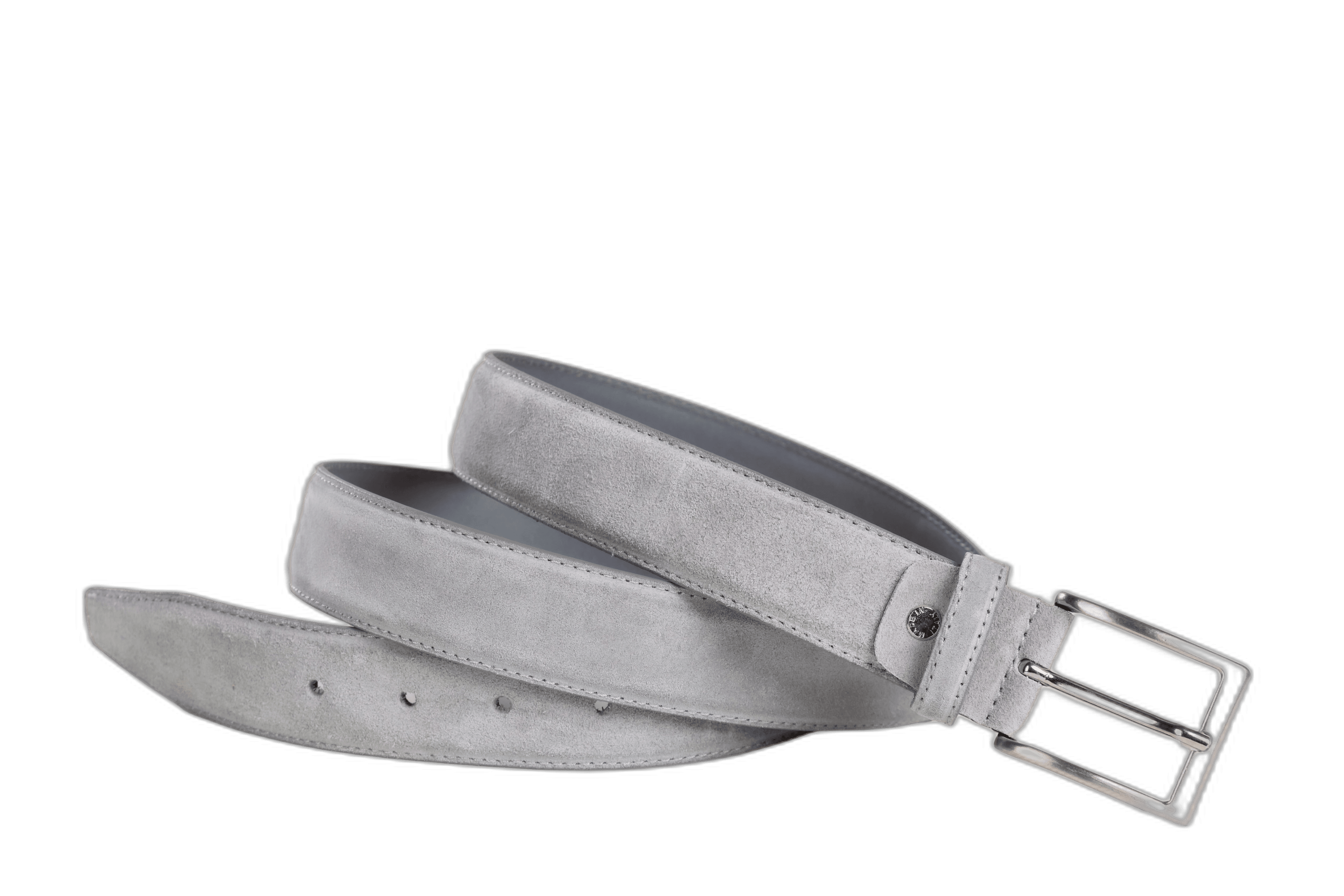 Officine Napoli Gris Cendré Ceinture en Daim