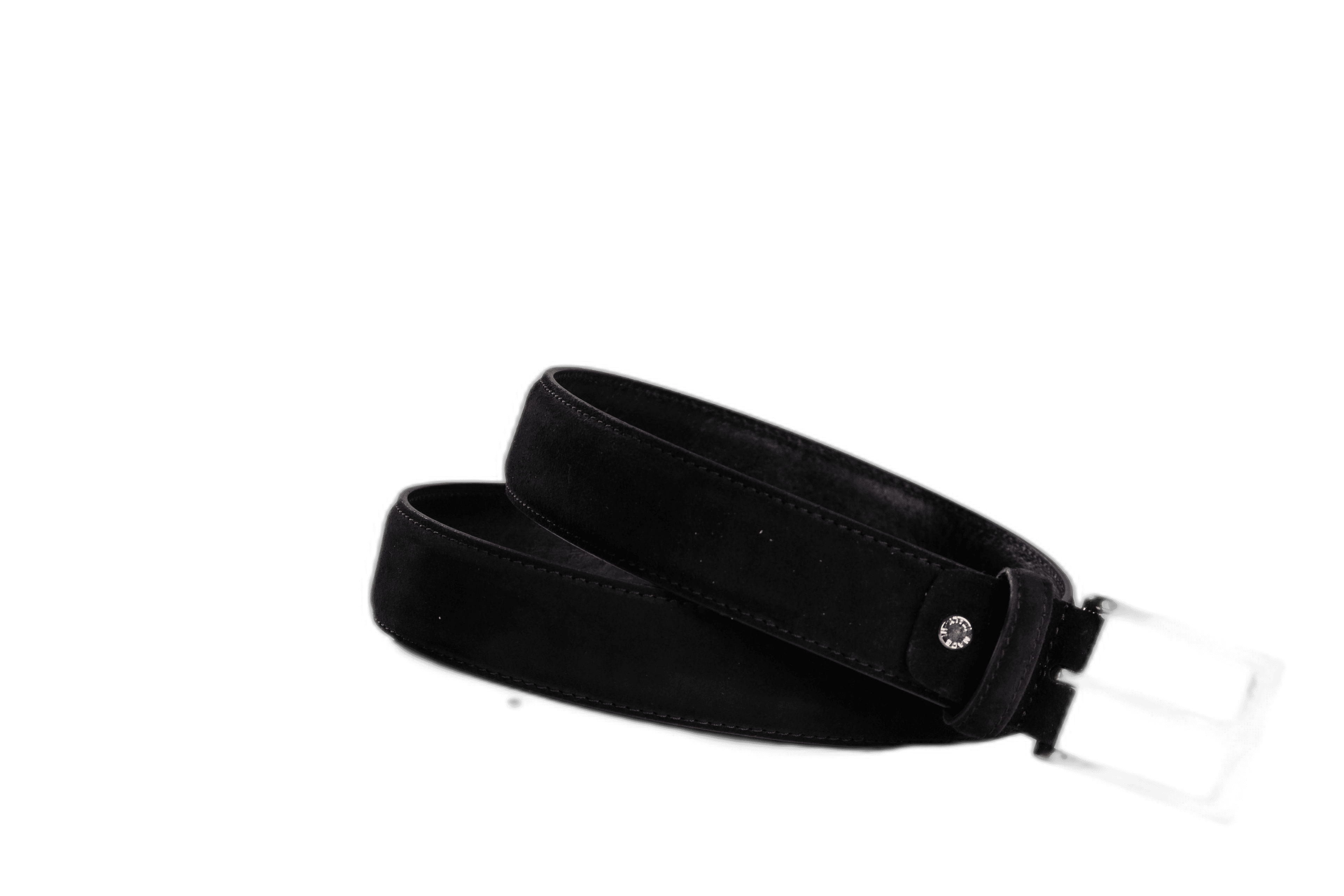 Officine Napoli Black Suede Belt