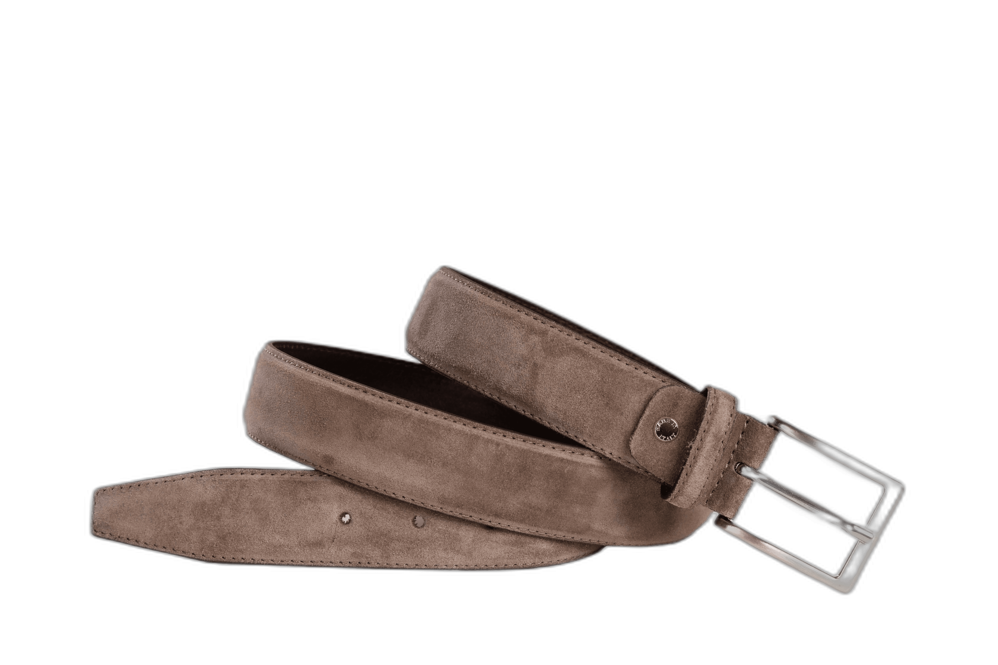 Officine Napoli Taupe Ceinture en Daim