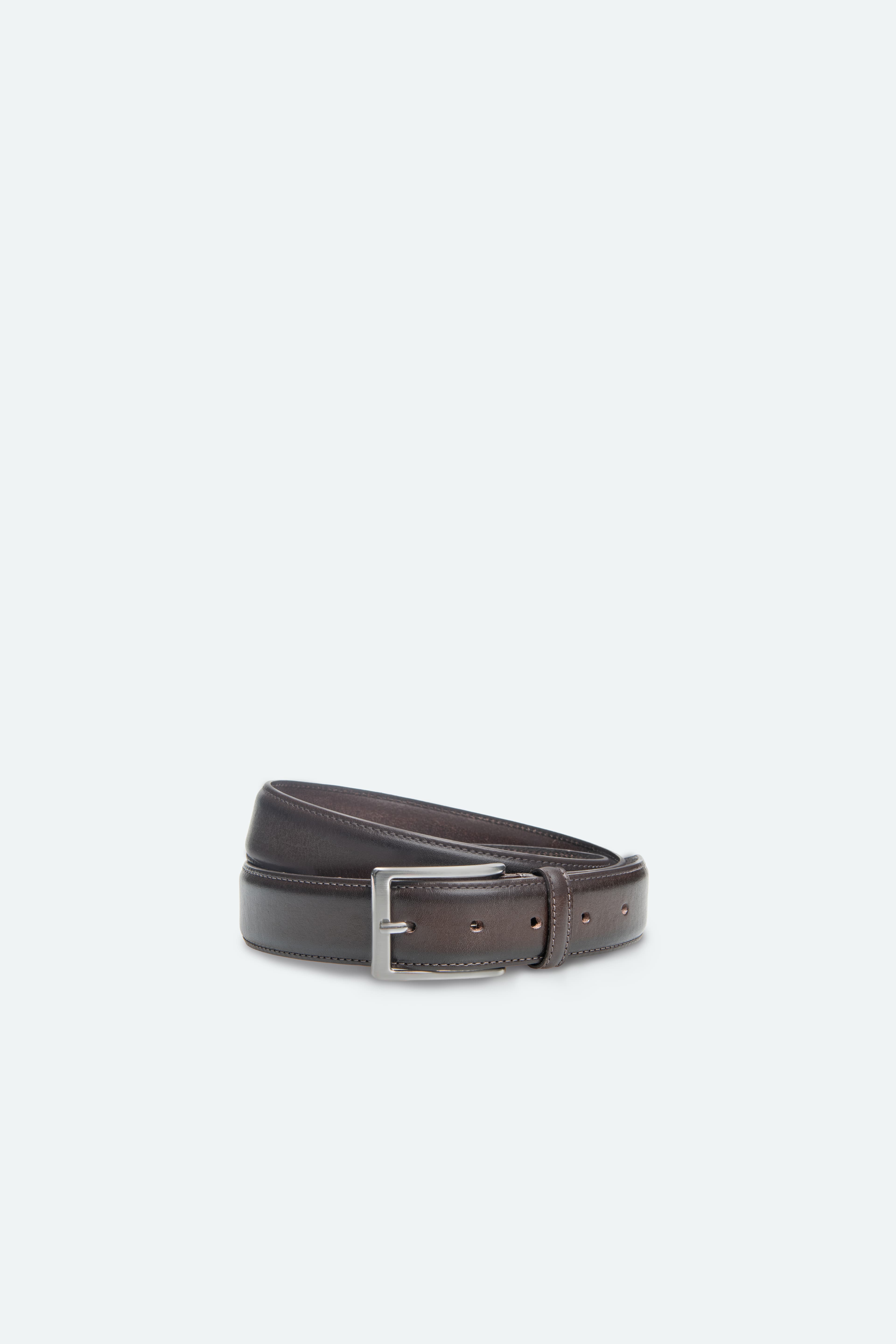 Officine Napoli Dark Brown Smooth Leather Belt