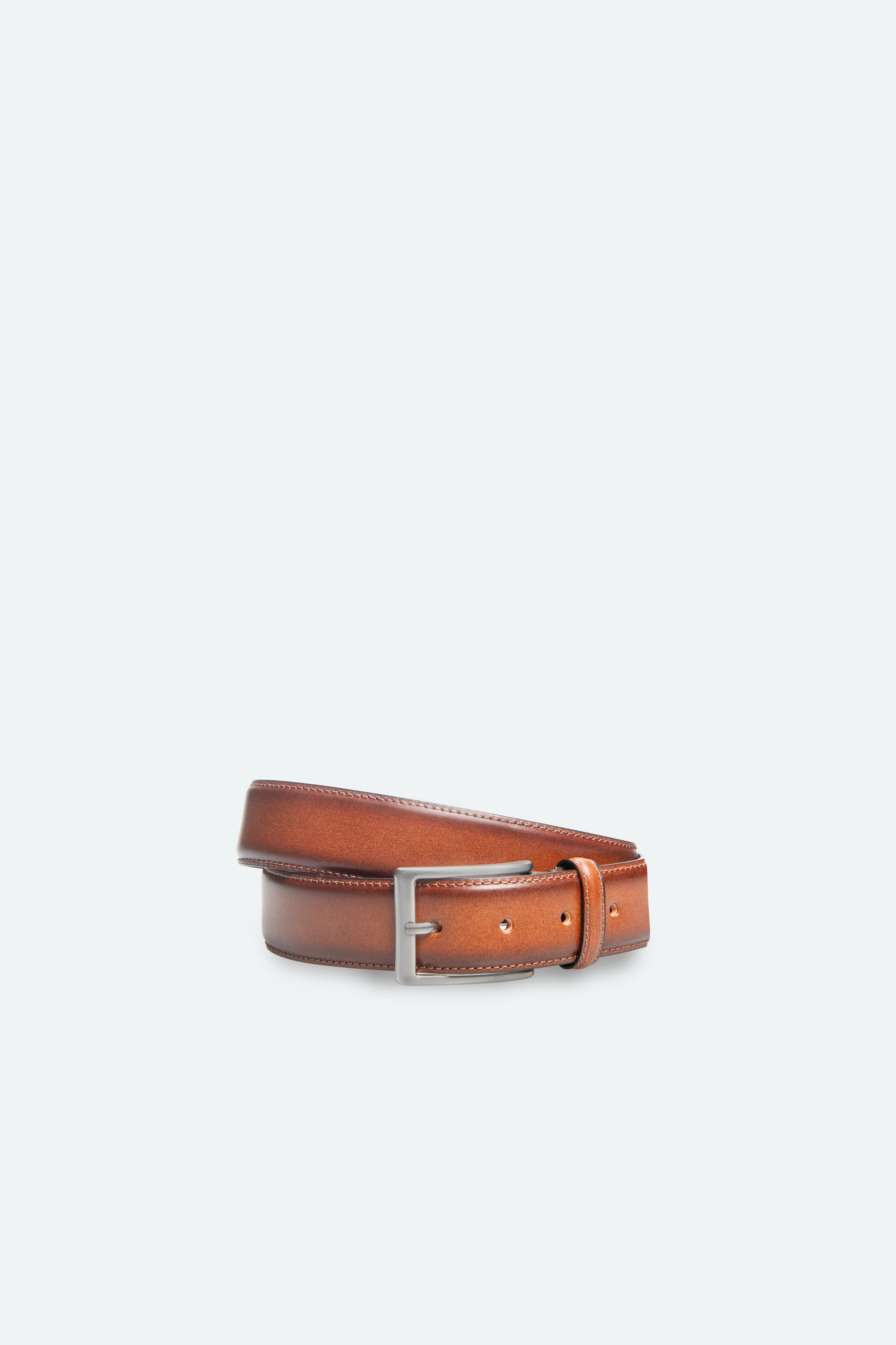 Officine Napoli Cognac Glad Lederen Riem