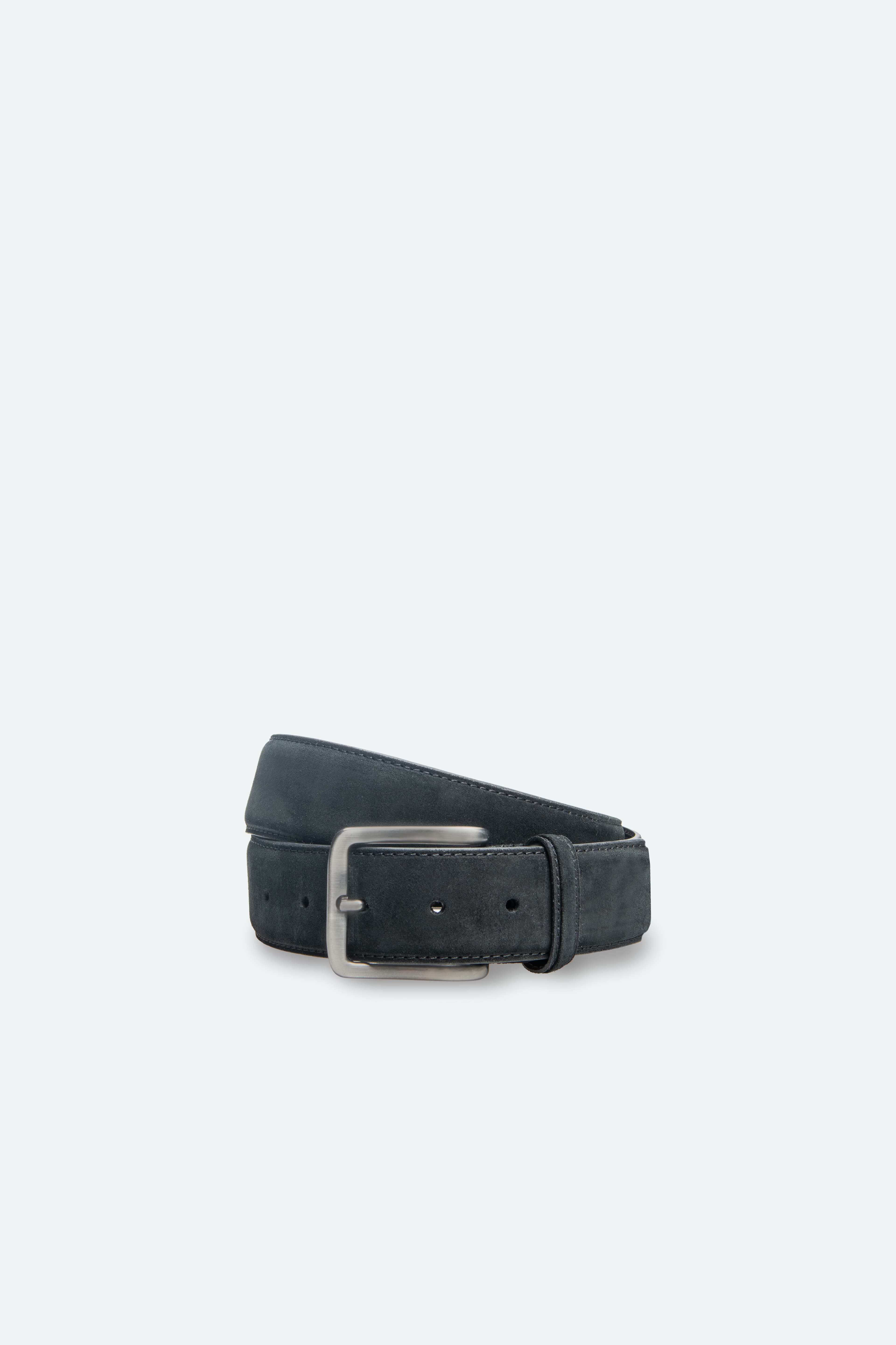 Officine Napoli Black Suede Belt