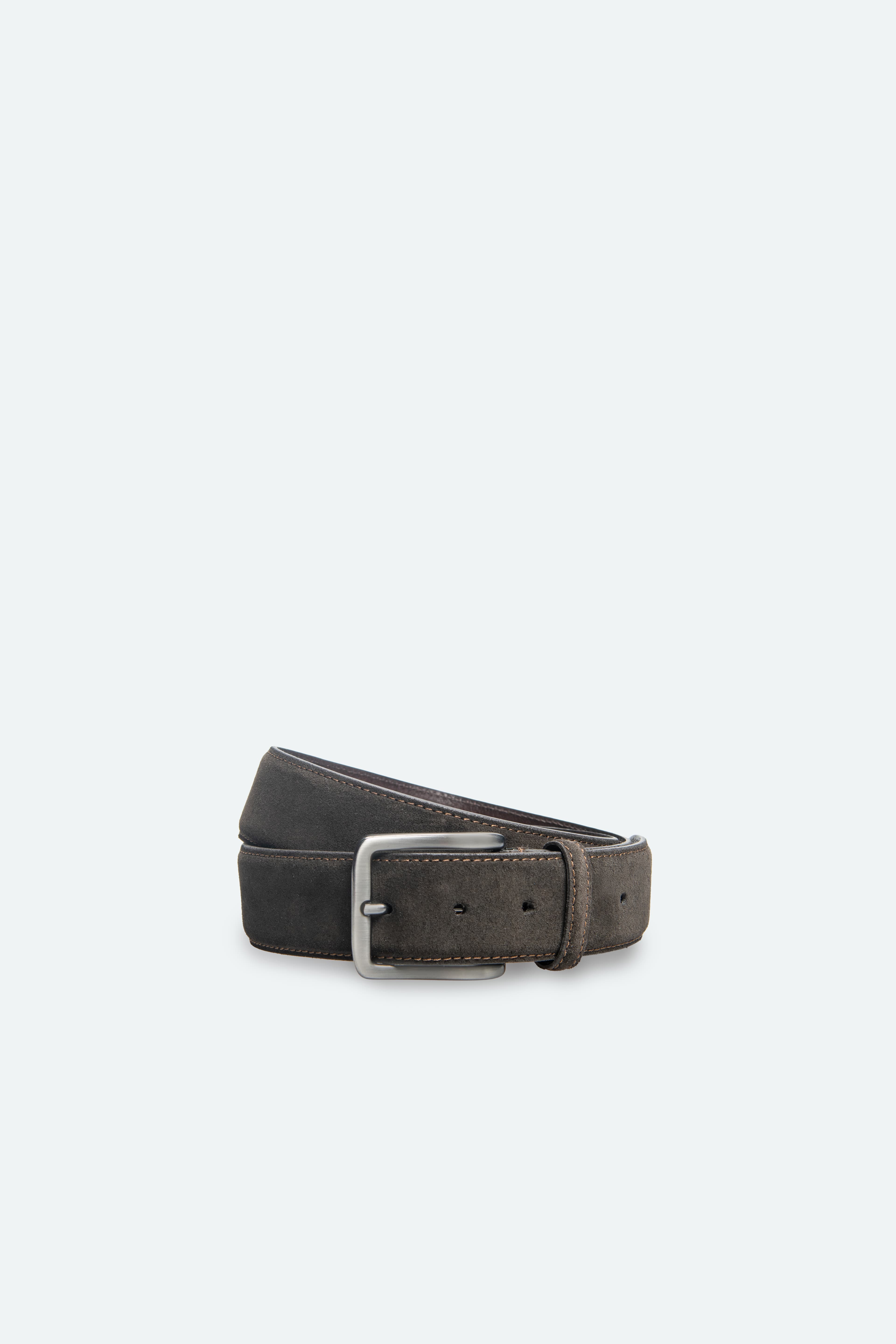 Officine Napoli Dark Brown Suede Belt