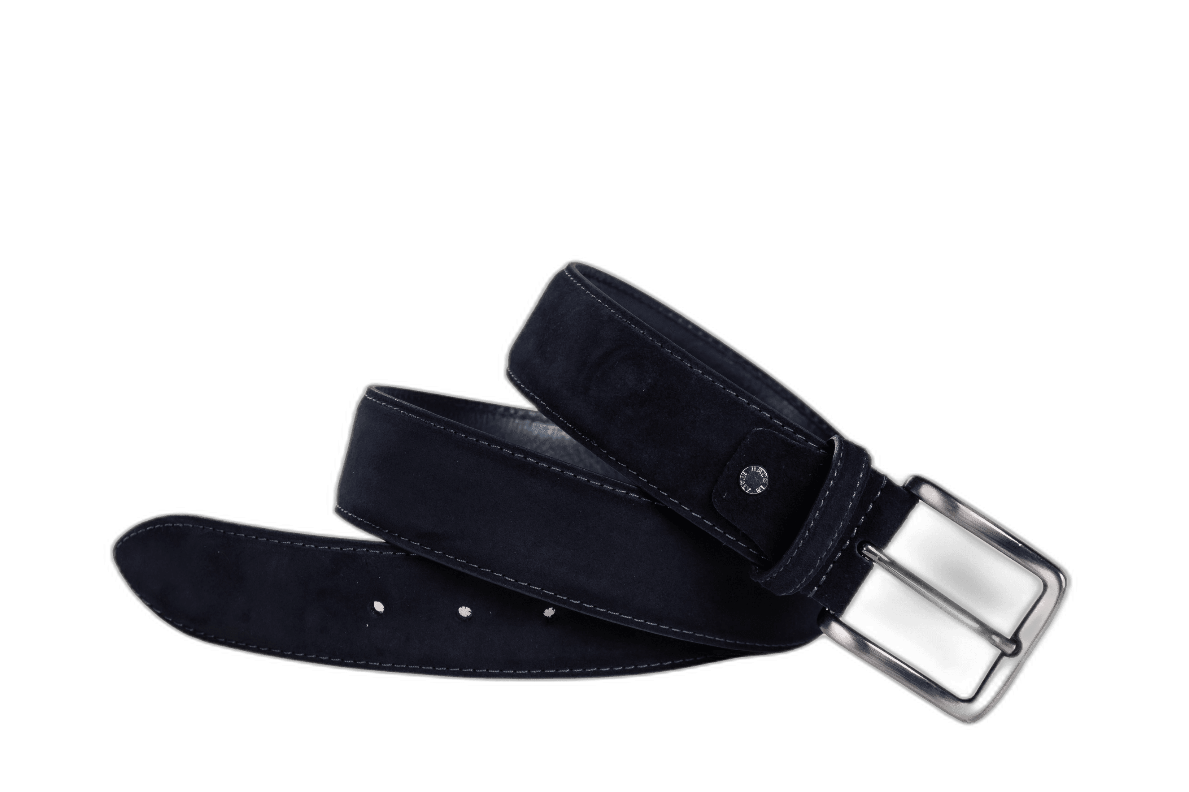 Officine Napoli Dark Blue Suede Belt