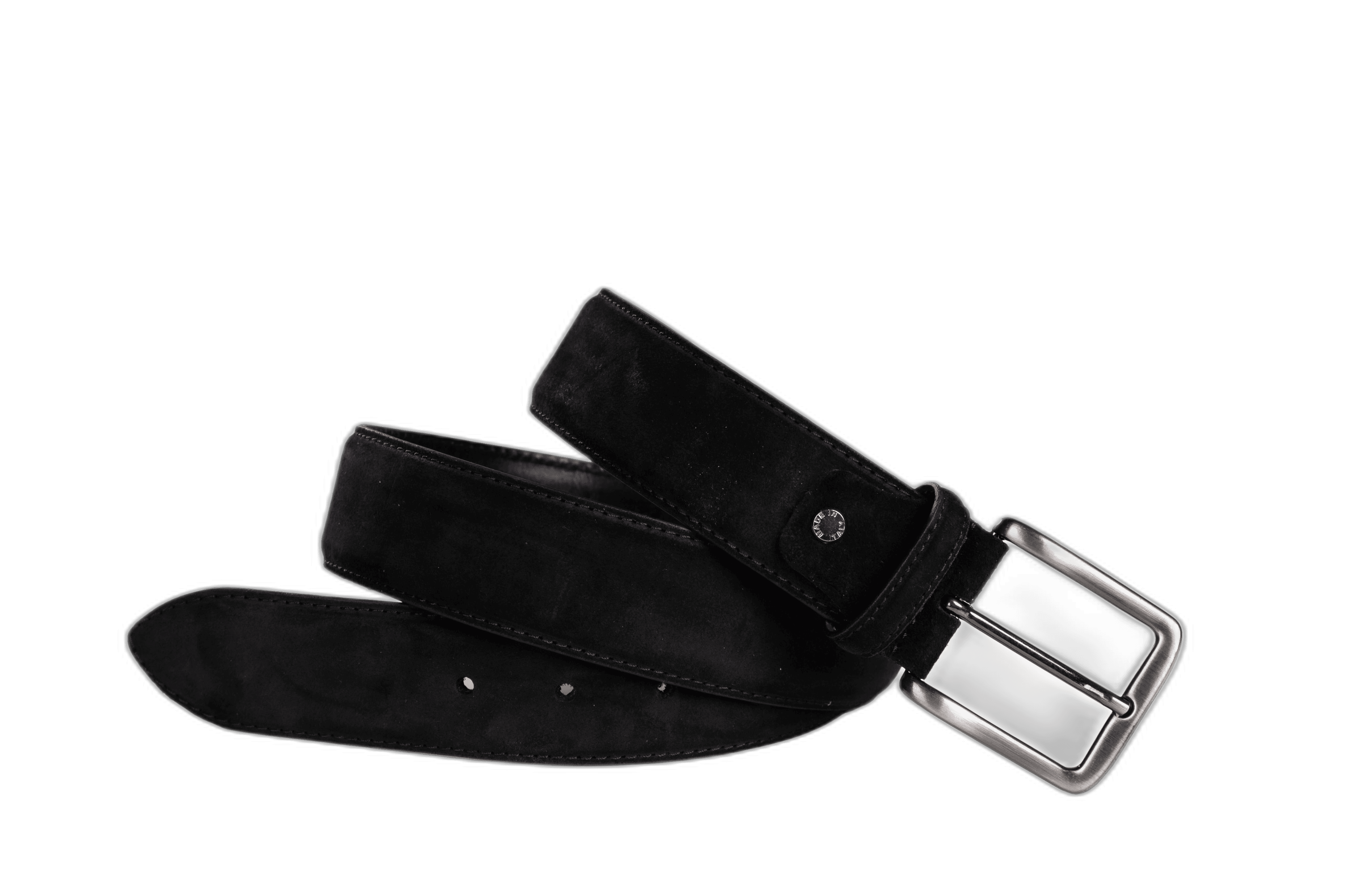 Officine Napoli Black Suede Belt