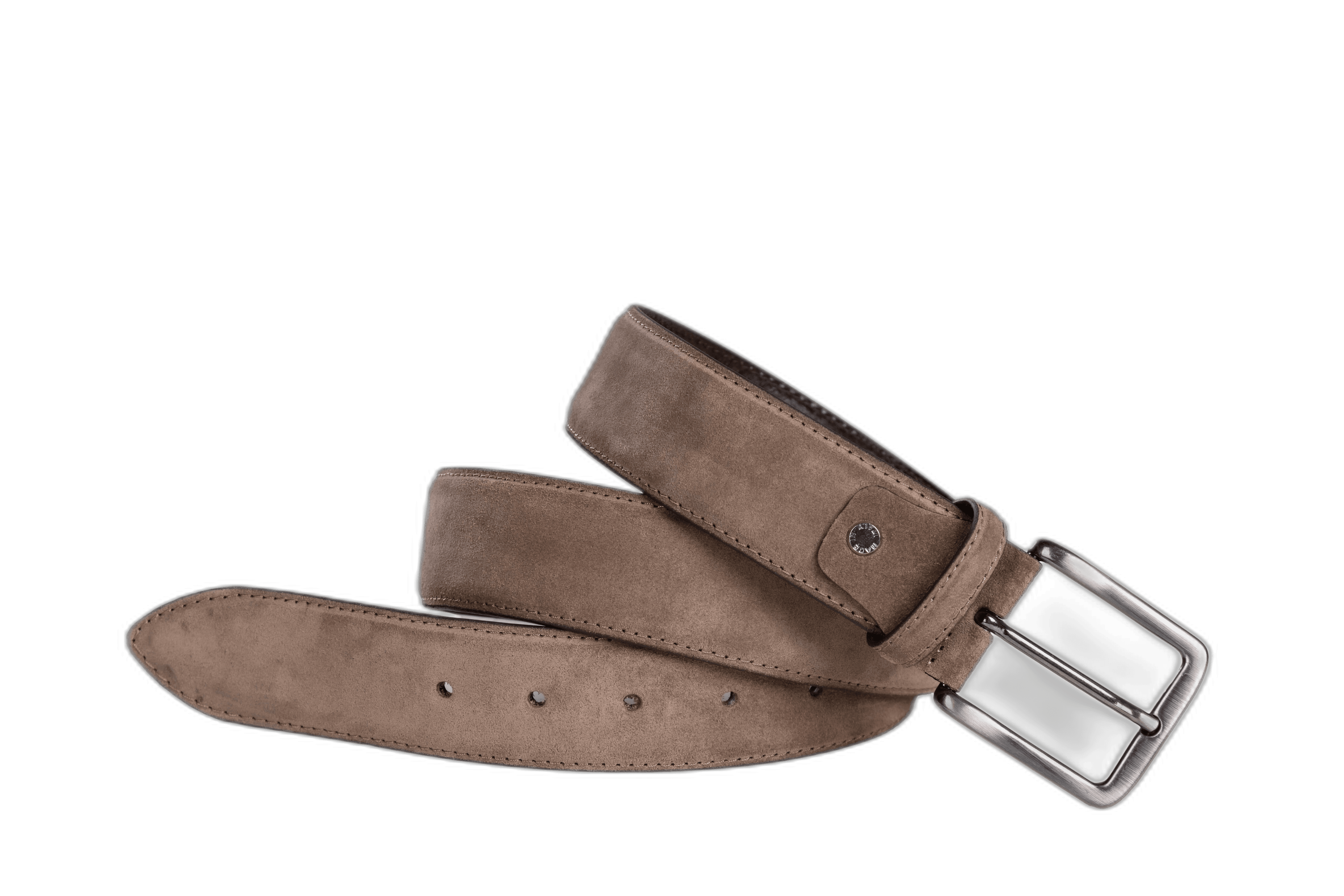 Officine Napoli Taupe Suede Belt