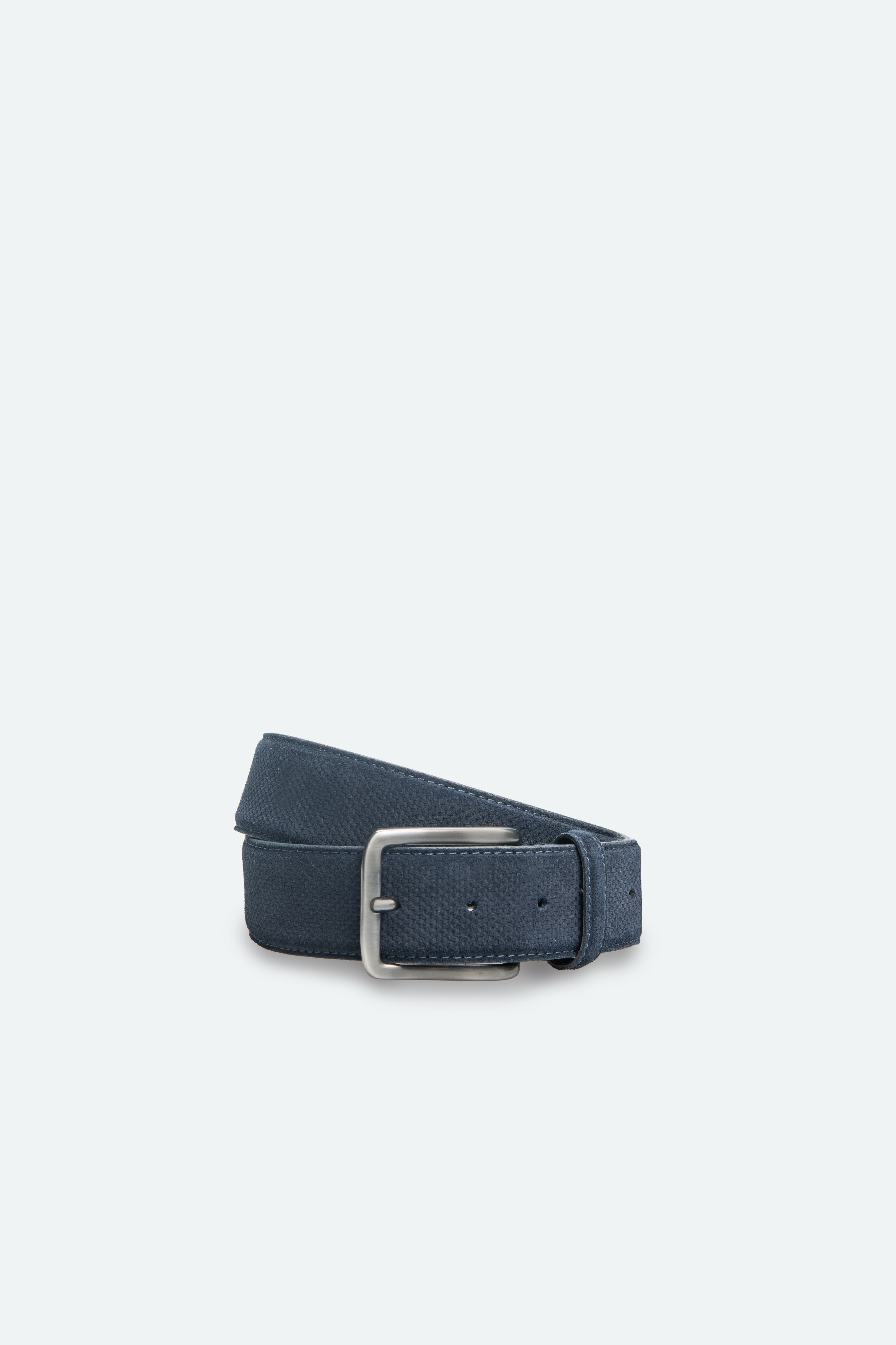 Officine Napoli Dark Blue Suede Belt
