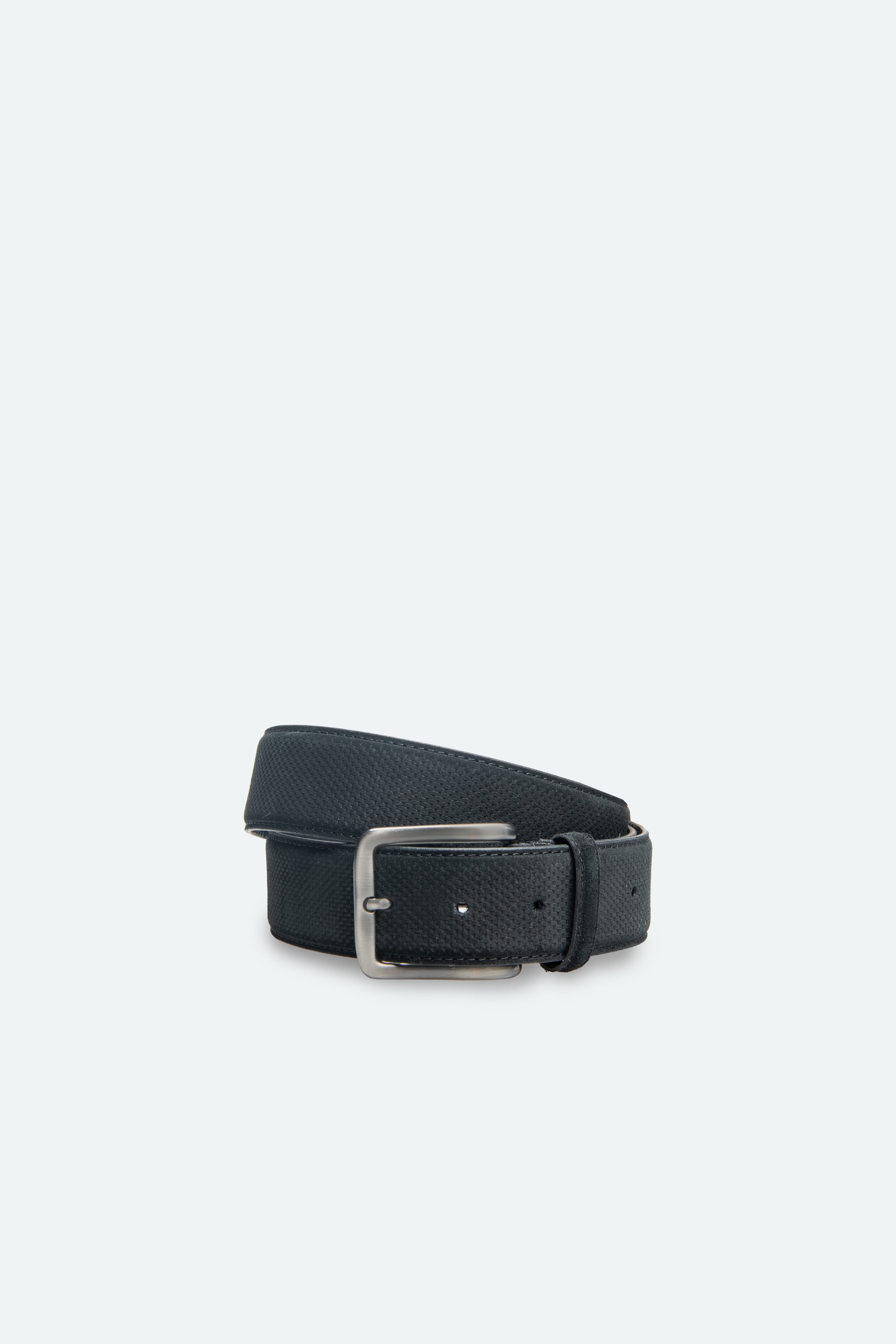 Officine Napoli Black Suede Belt